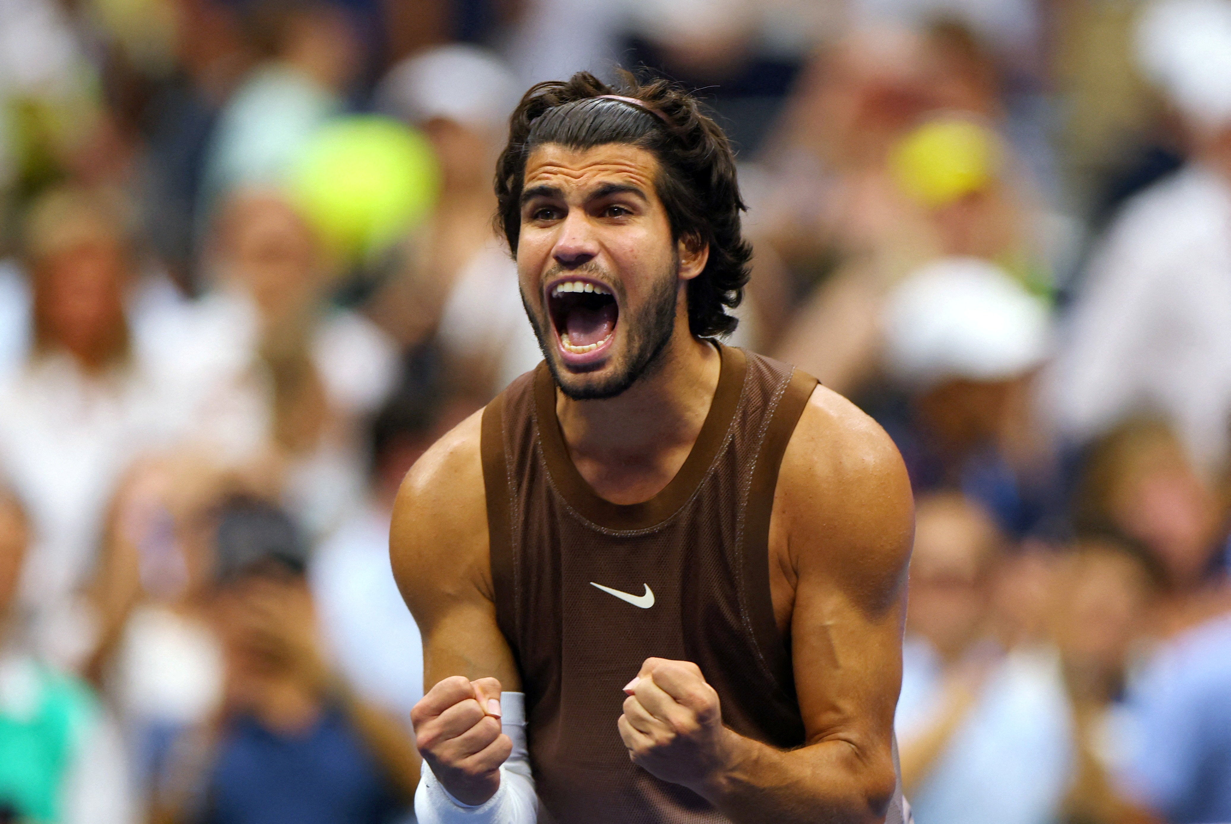 Carlos Alcaraz returned with a win over Roman Safiullin (Reuters)