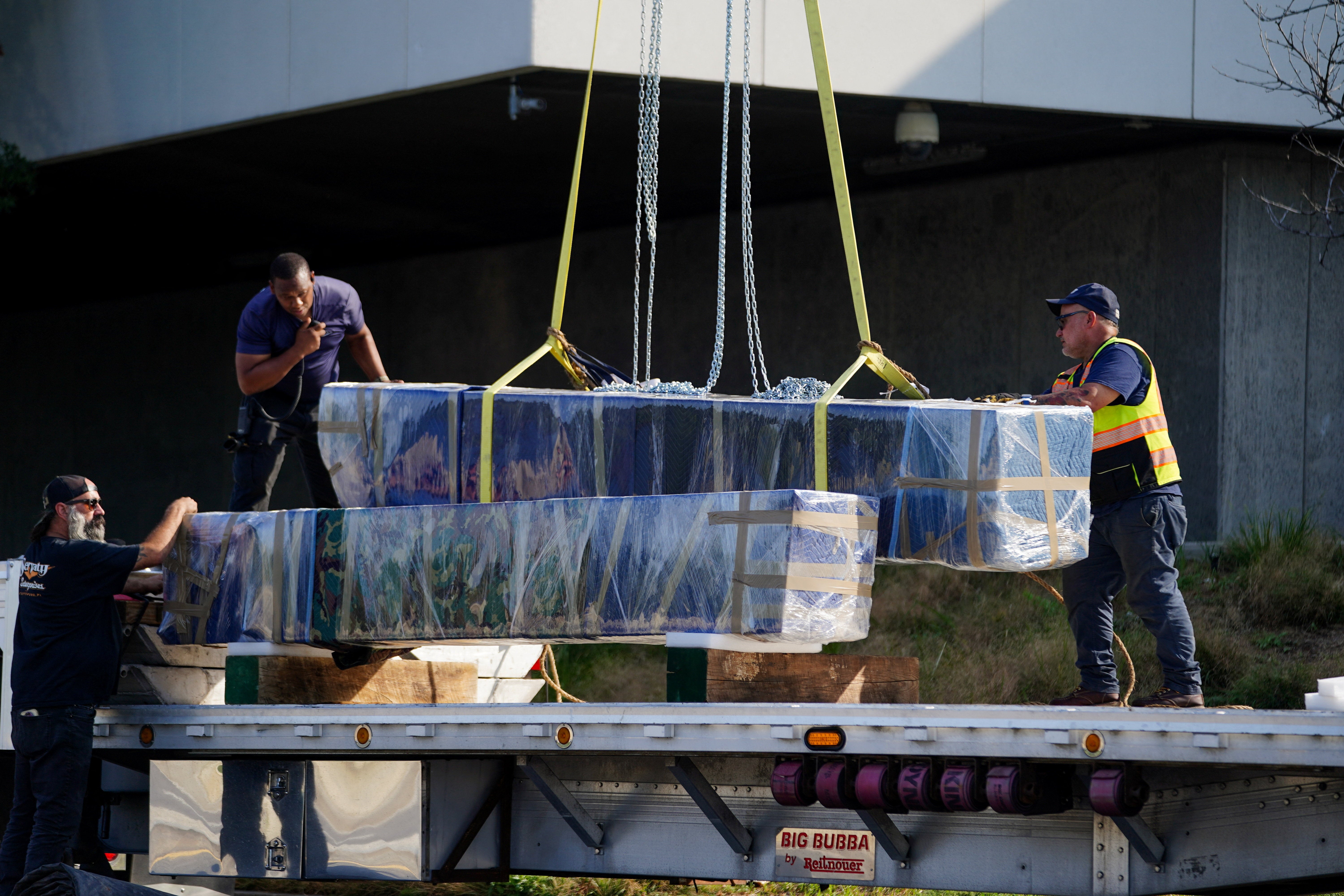 The Kennedy Center has characterized the sculpture’s removal as a routine deinstallation, while advocates who have pushed to keep Trump’s hands off public artworks called the president a ‘petulant crybaby’