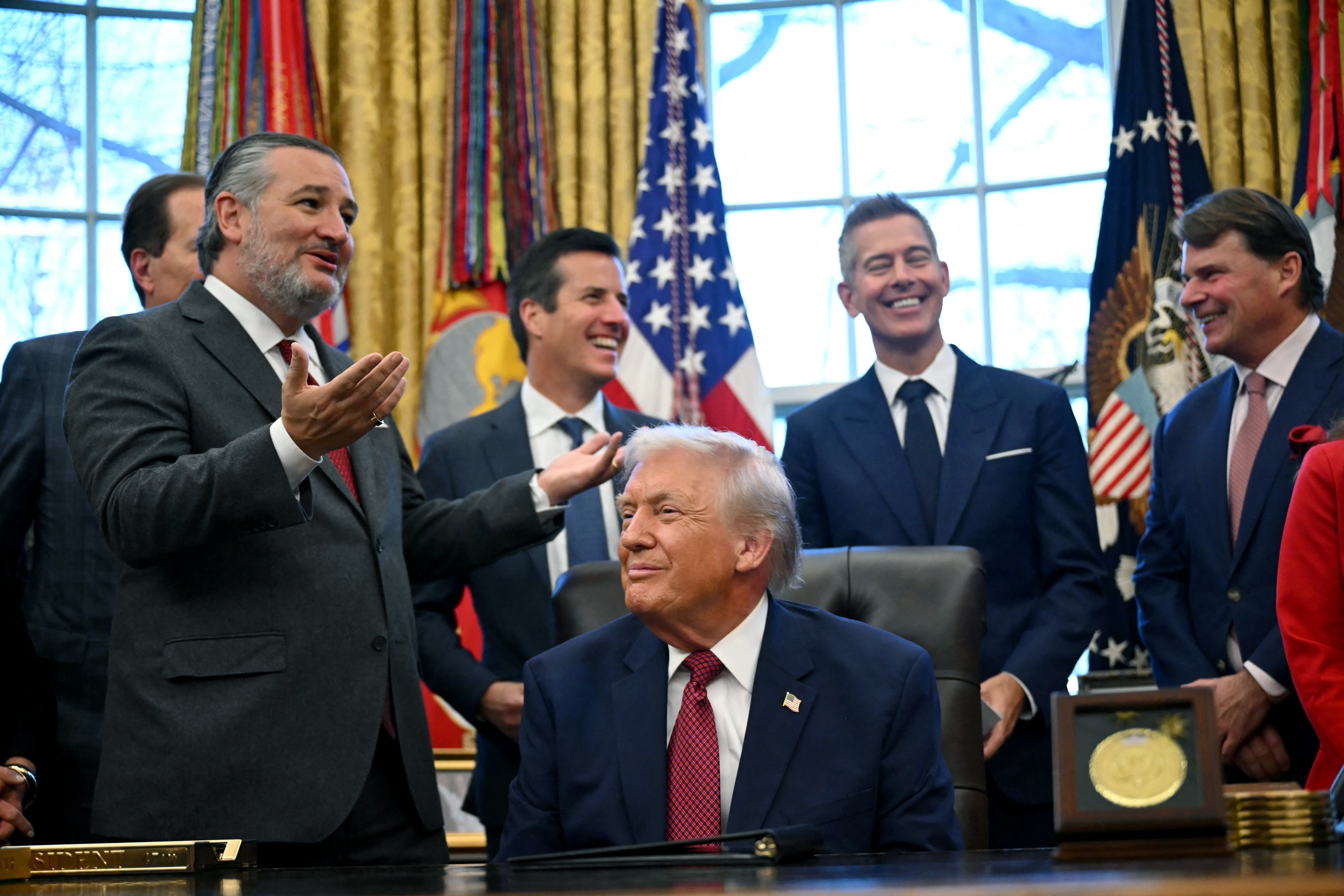 Though they were once political foes during the 2016 Republican primaries, Ted Cruz (pictured left) is now one of Donald Trump’s strongest allies in the Senate