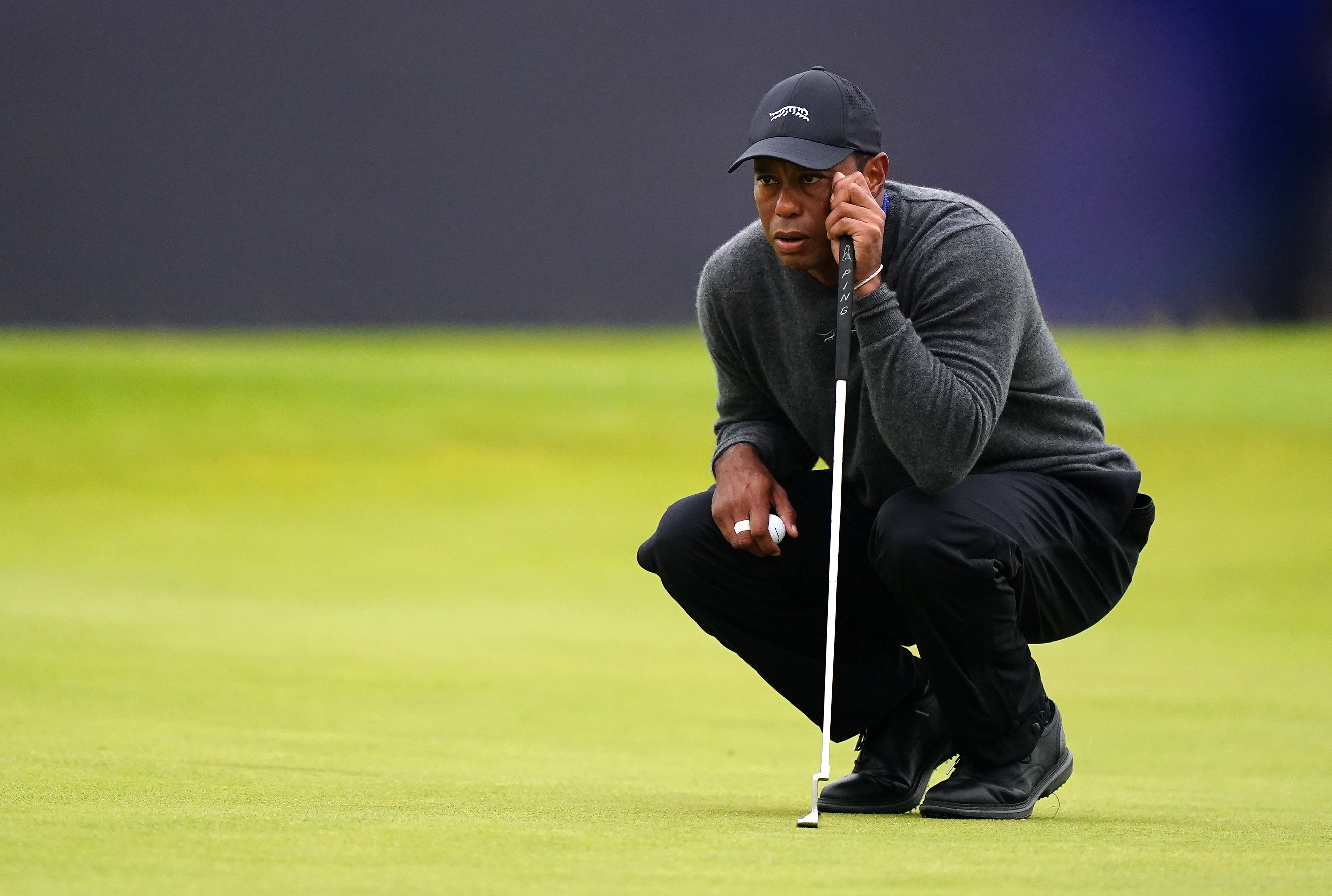 Woods at The Open at Royal Troon in 2024 (Zac Goodwin/PA)
