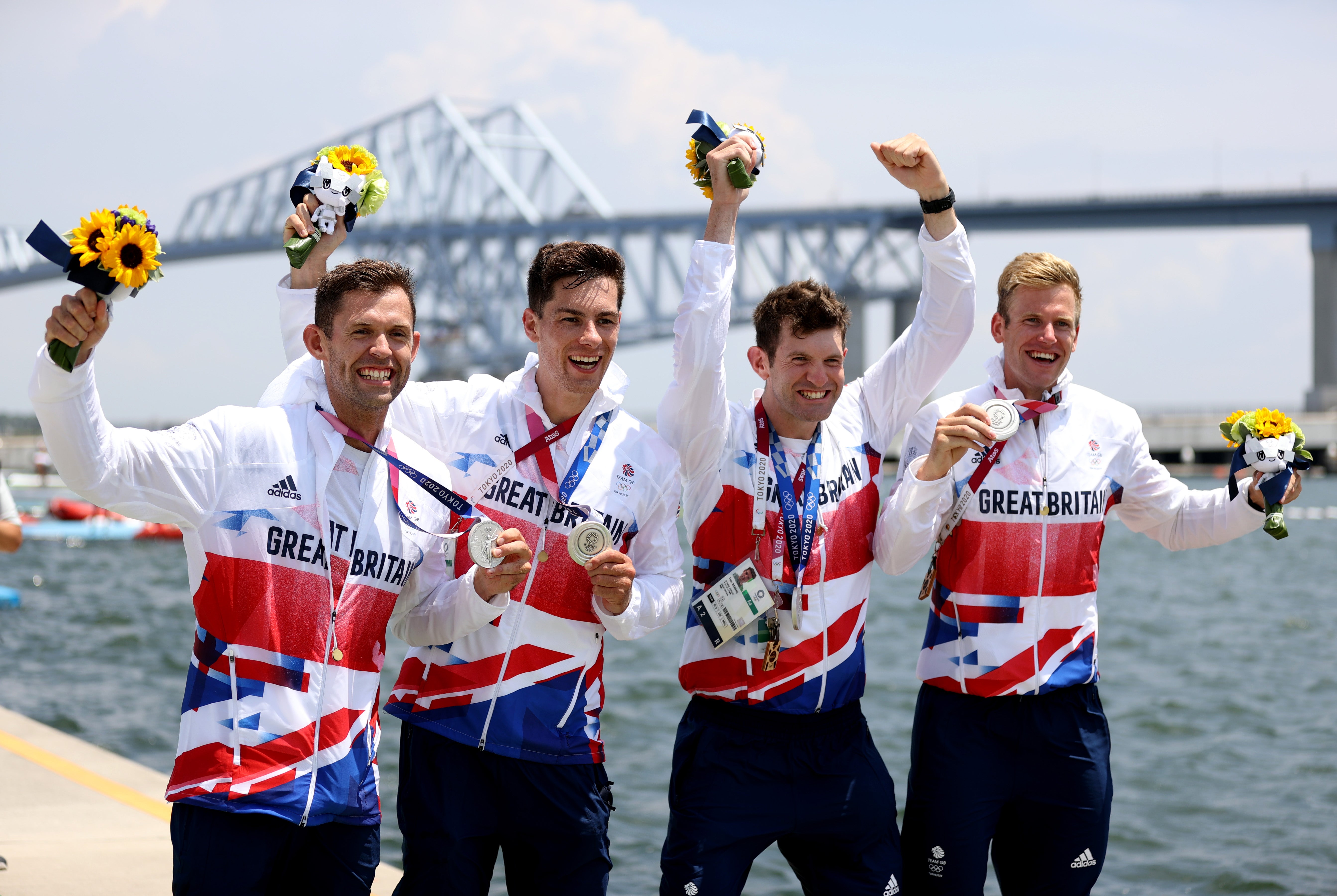 Beaumont, left, won silver in the men’s quadruple sculls at the Tokyo Olympics in 2021