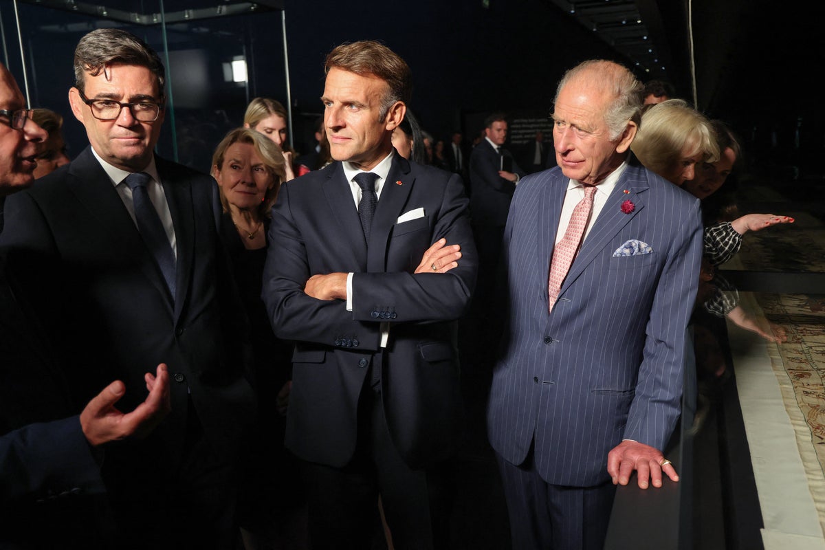 Watch live: King and Queen speak after historic Bayeux Tapestry viewing with Macron and Burnham