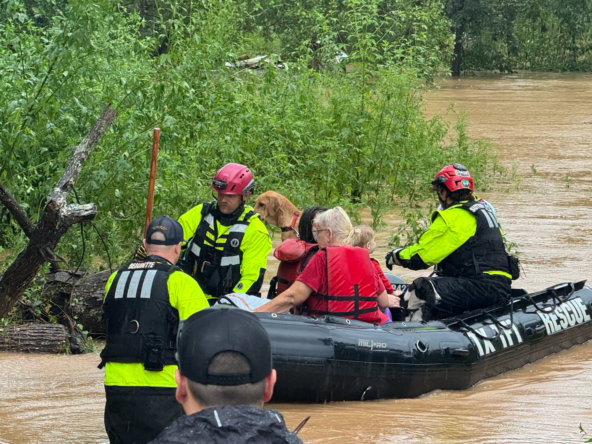 Texas hit with 30 inches of rain in 24 hours during extreme flash-floods as rescues of trapped residents underway