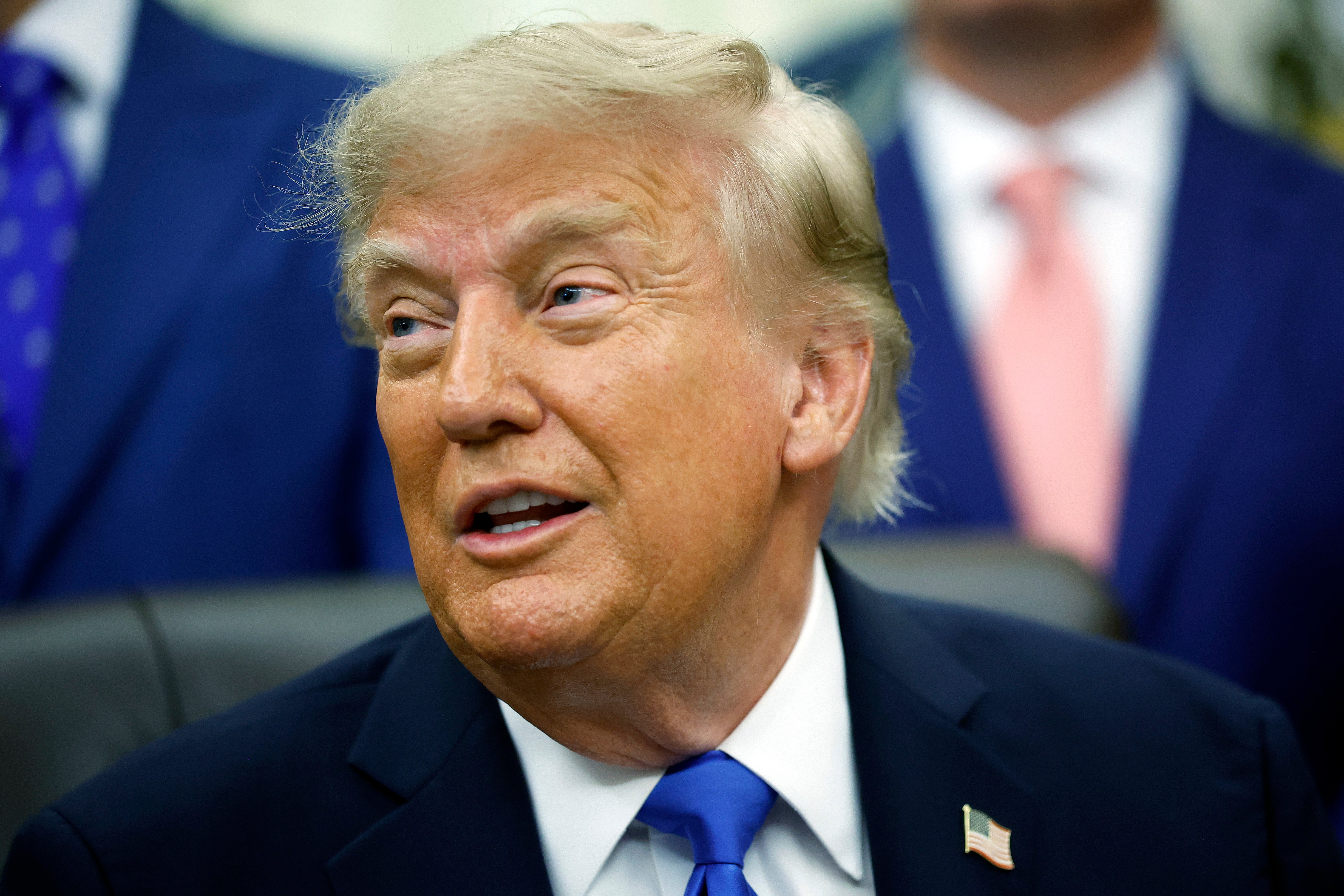The president has reportedly seen polling showing that Americans largely oppose data centers, but that hasn’t stopped him from calling such facilities a “Golden Goose” and accusing critics of being in the pocket of China (Getty)