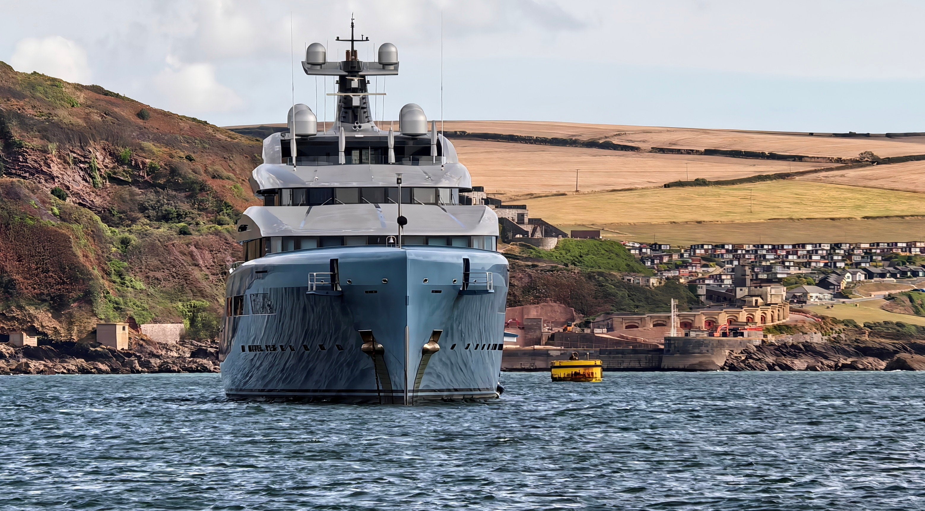 Devon residents express frustration over large superyacht anchored in local waters