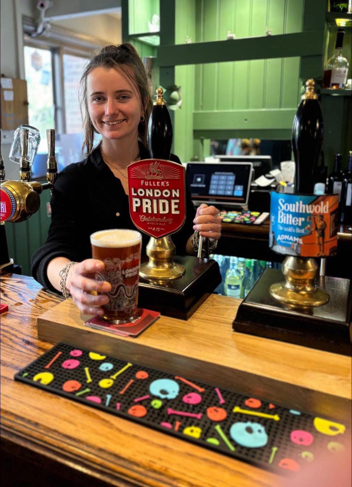The White Swan paid tribute to Ms Bullock, a pub landlady who helped raise money for causes important to her