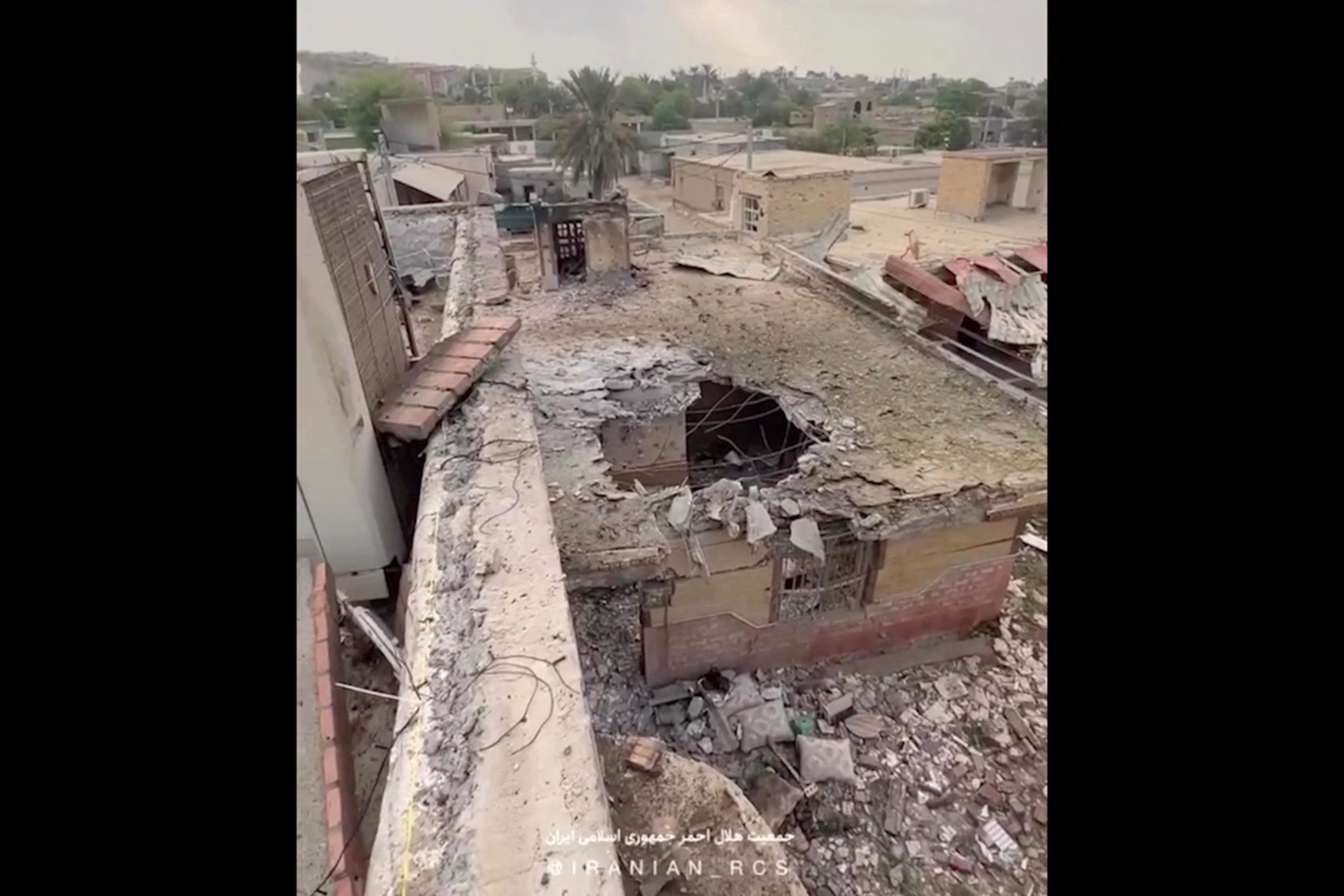 This video grab taken from footage released by the Iranian Red Crescent Society on September 2, 2026