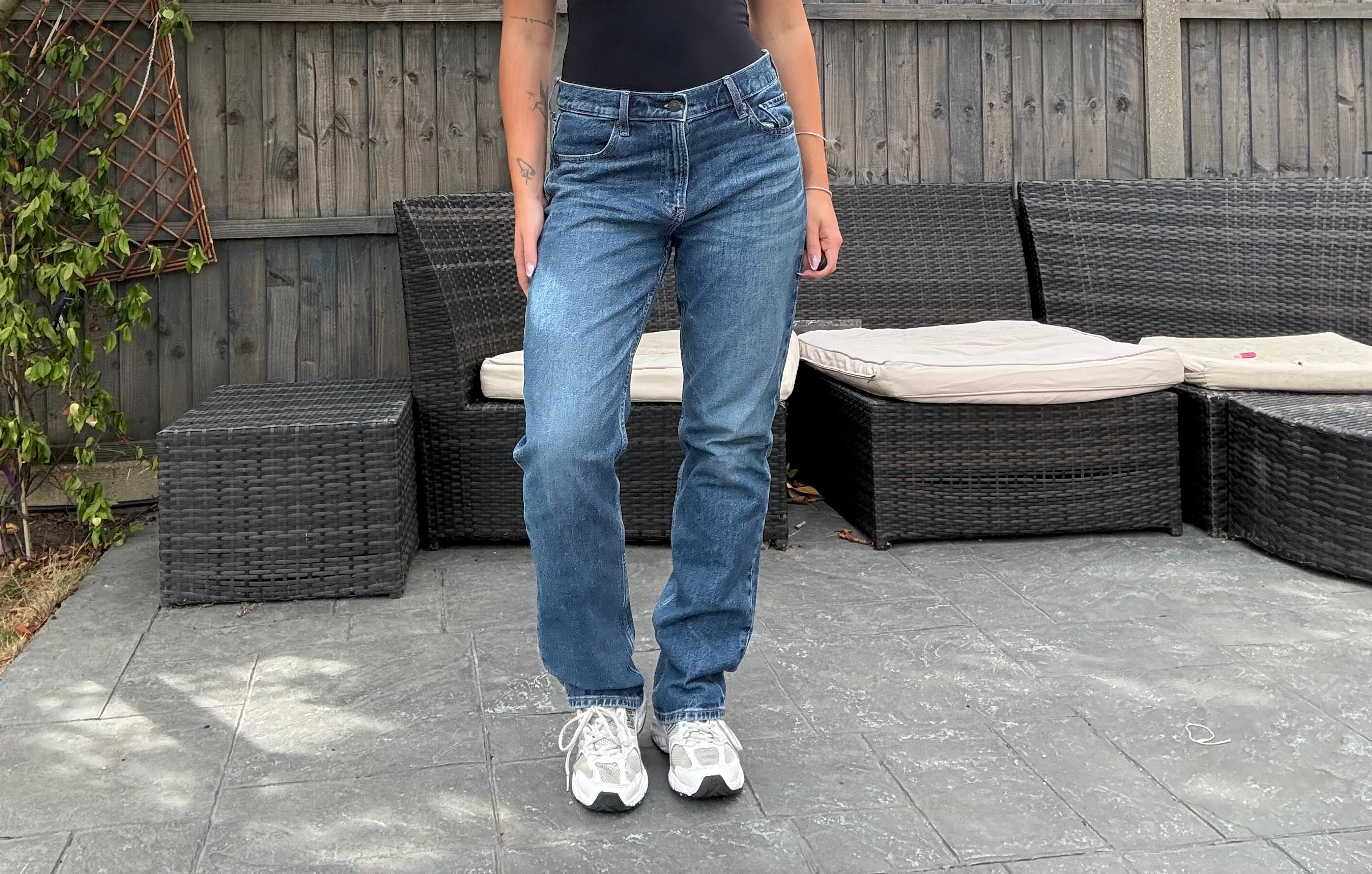 Pair these jeans with boots for an elevated autumn outfit (Isabella Howells/The Independent)
