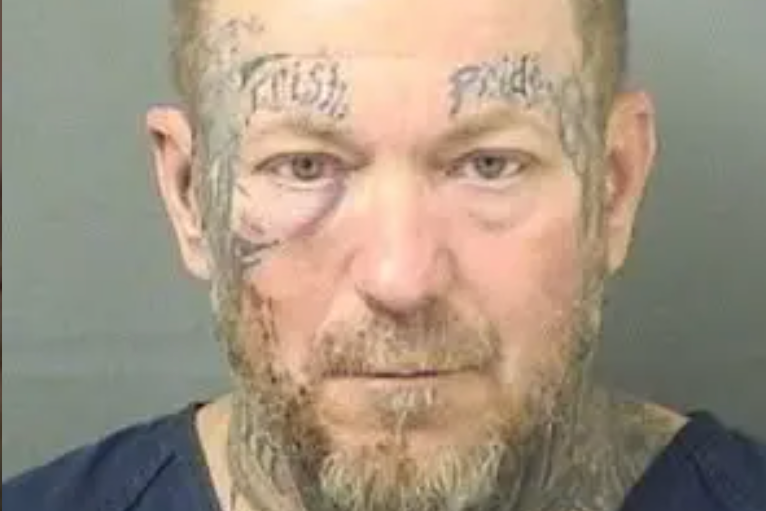 Johnson was subject to a warrant from Georgia after failing to appear for ‘terroristic threats’ (Palm Beach Mug Shots/Facebook)