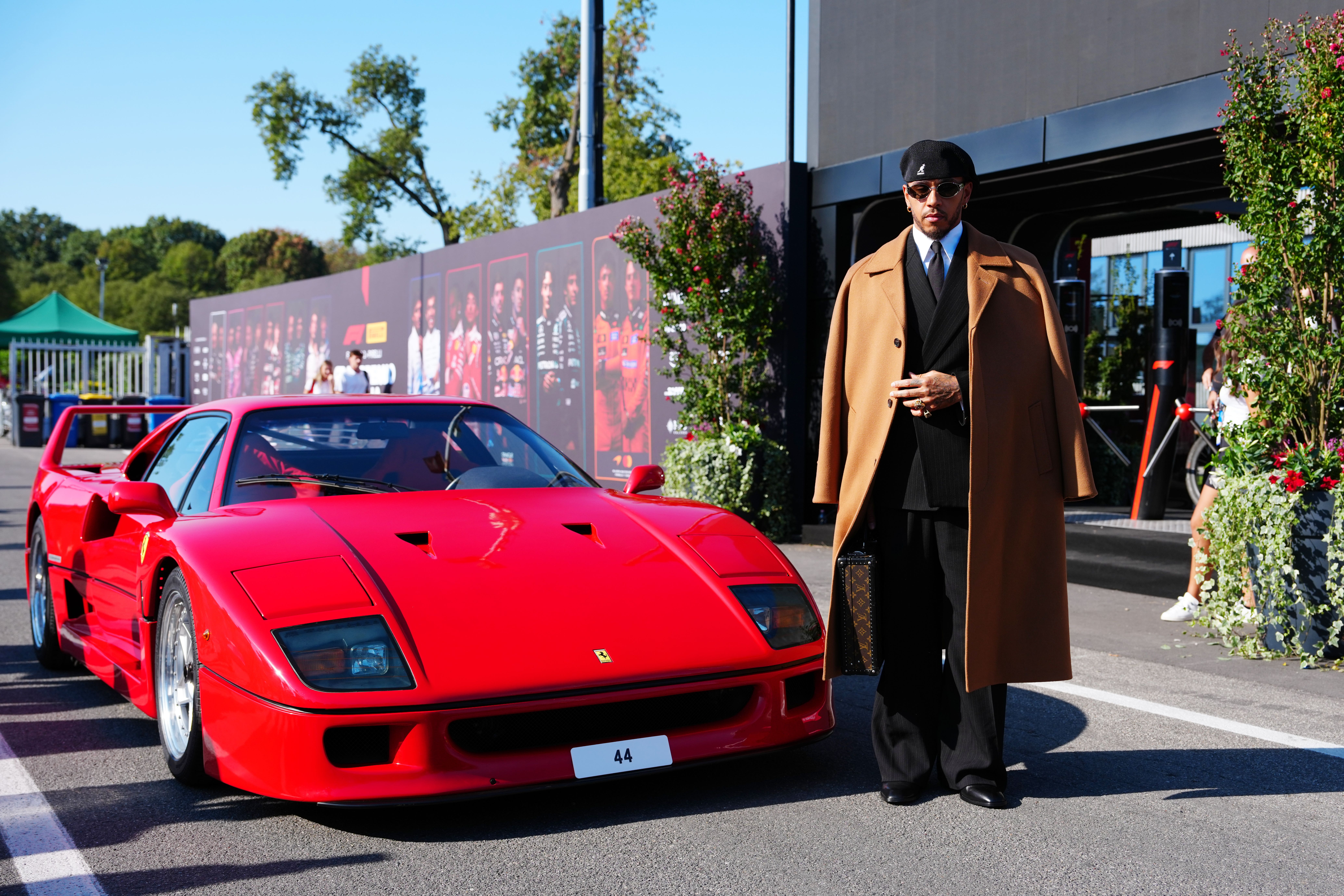 Lewis Hamilton arrives at the Italian Grand Prix Bradley Collyer/PA)