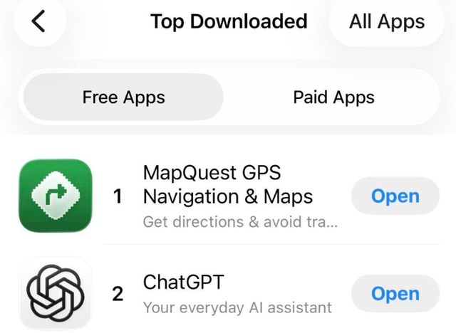 Downloads of the MapQuest app surged in early September