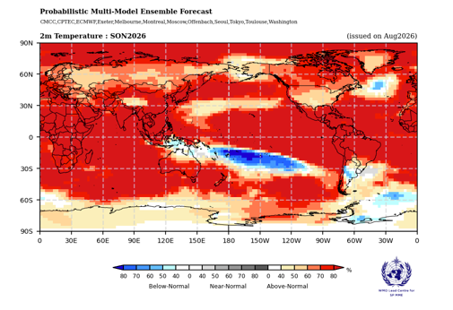 El Nino effects vary according to location and season, this map shows the extreme heat the world could see