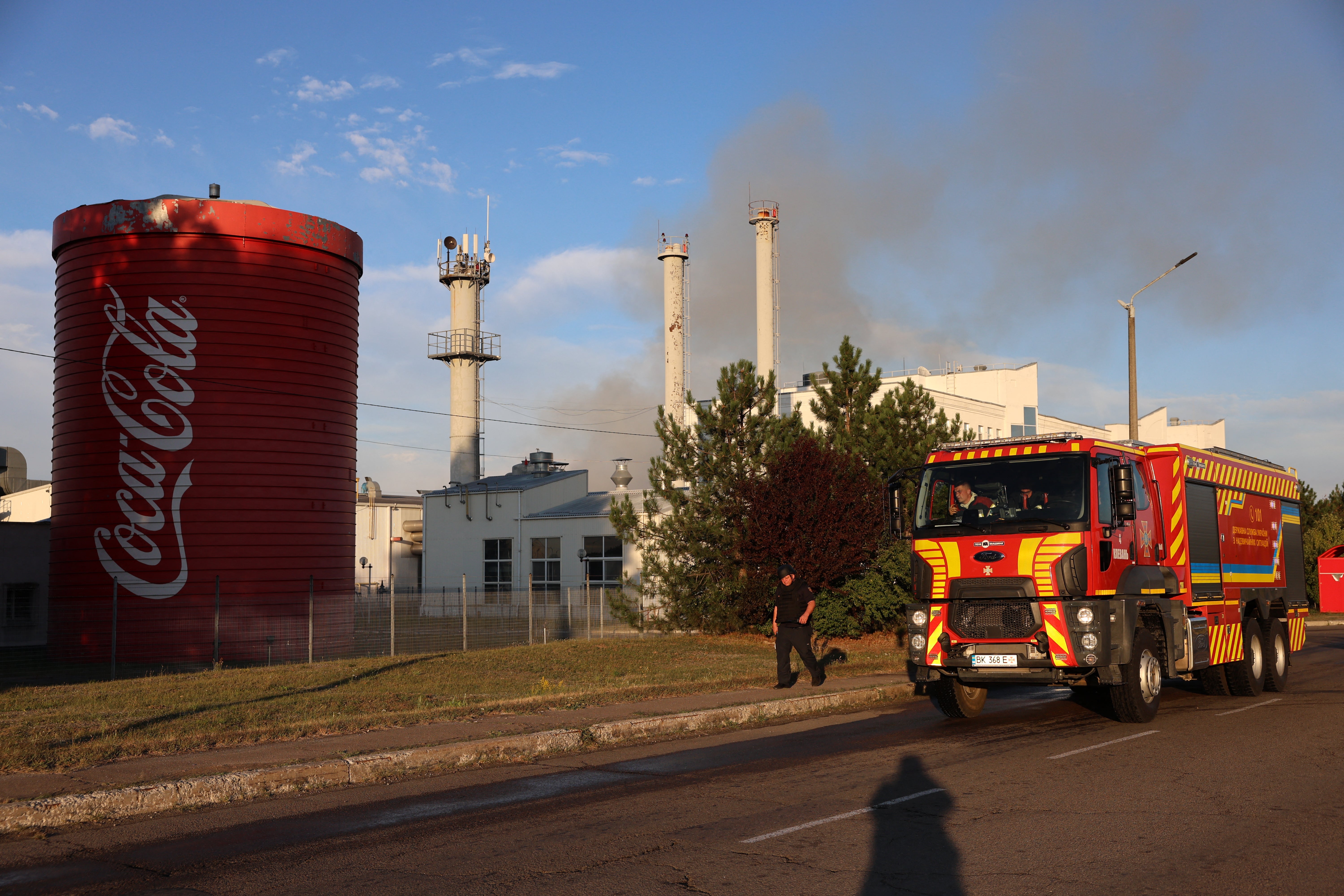 Ukrainian rescuers work at a Coca-Cola factory hit by a Russian strike, in the Kyiv region on September 3, 2026, amid the Russian invasion of Ukraine (AFP/Getty)