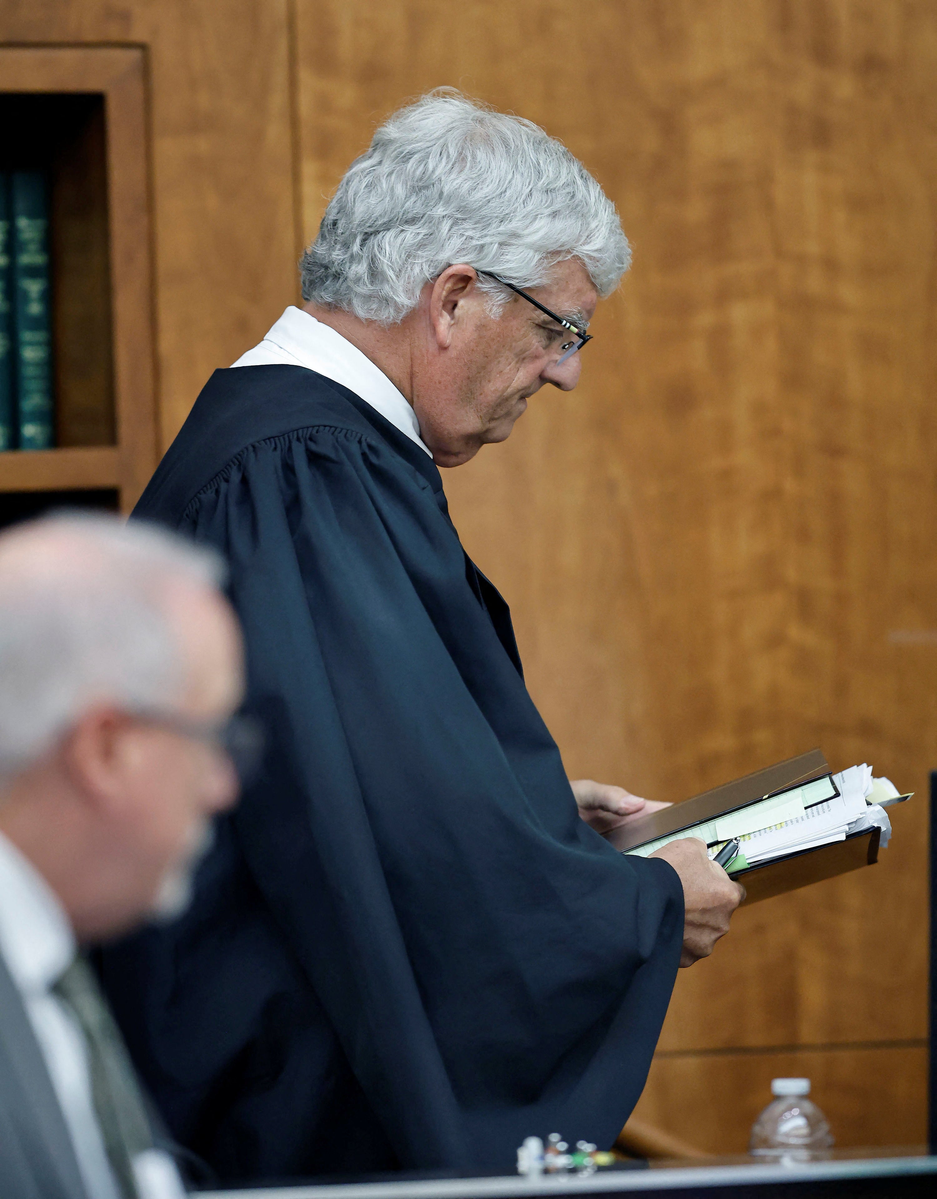 Judge Sullivan leaves the bench during deliberations in the triple murder trial of Lindsay Clancy, the Duxbury mother in Plymouth Superior Court, in Plymouth, Massachusetts, U.S., September 3, 2026. Greg Derr/The Patriot Ledger/Pool via REUTERS