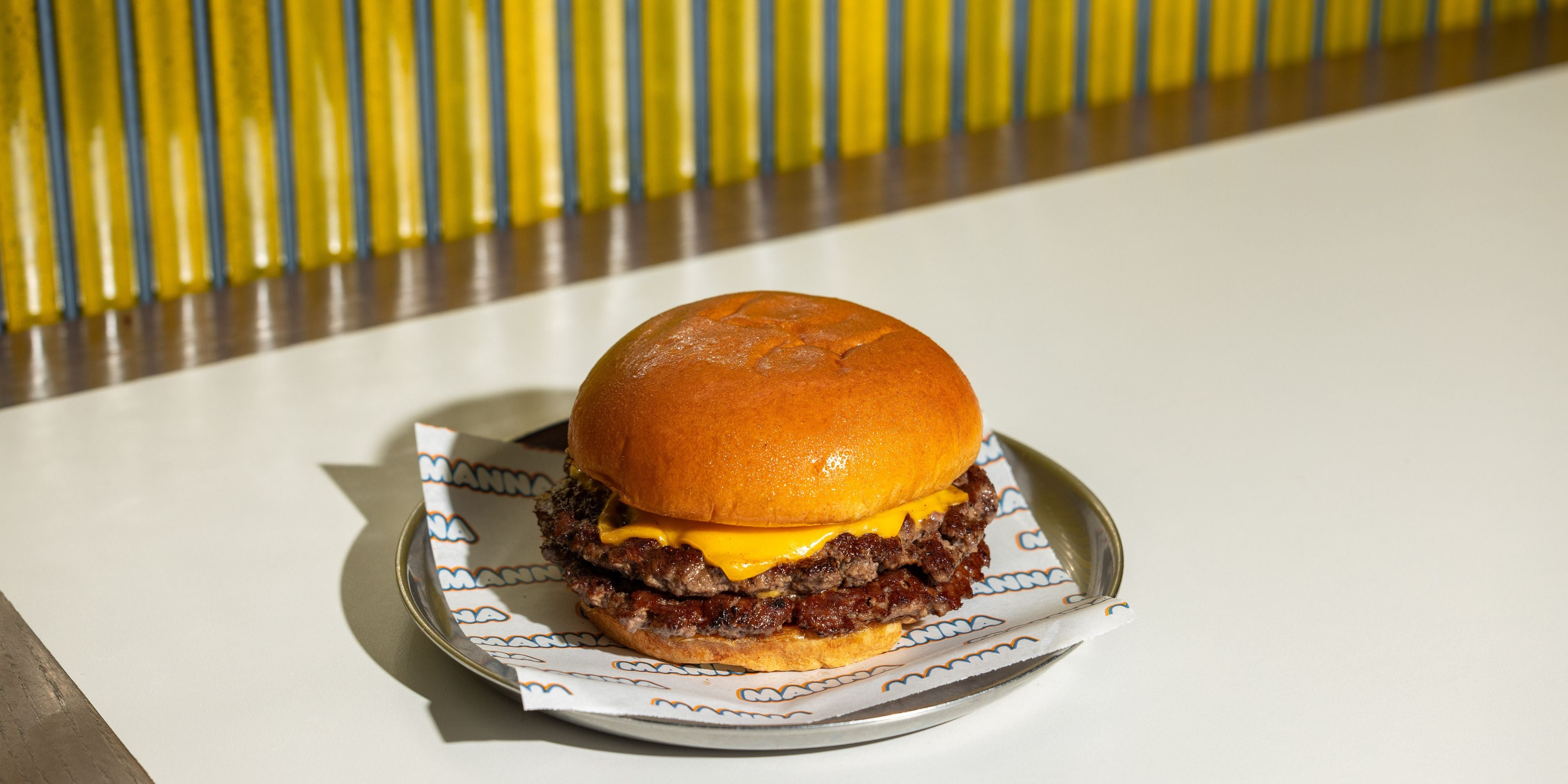 Manna’s signature smashburger – the brand has opened its first standalone UK site in Marylebone