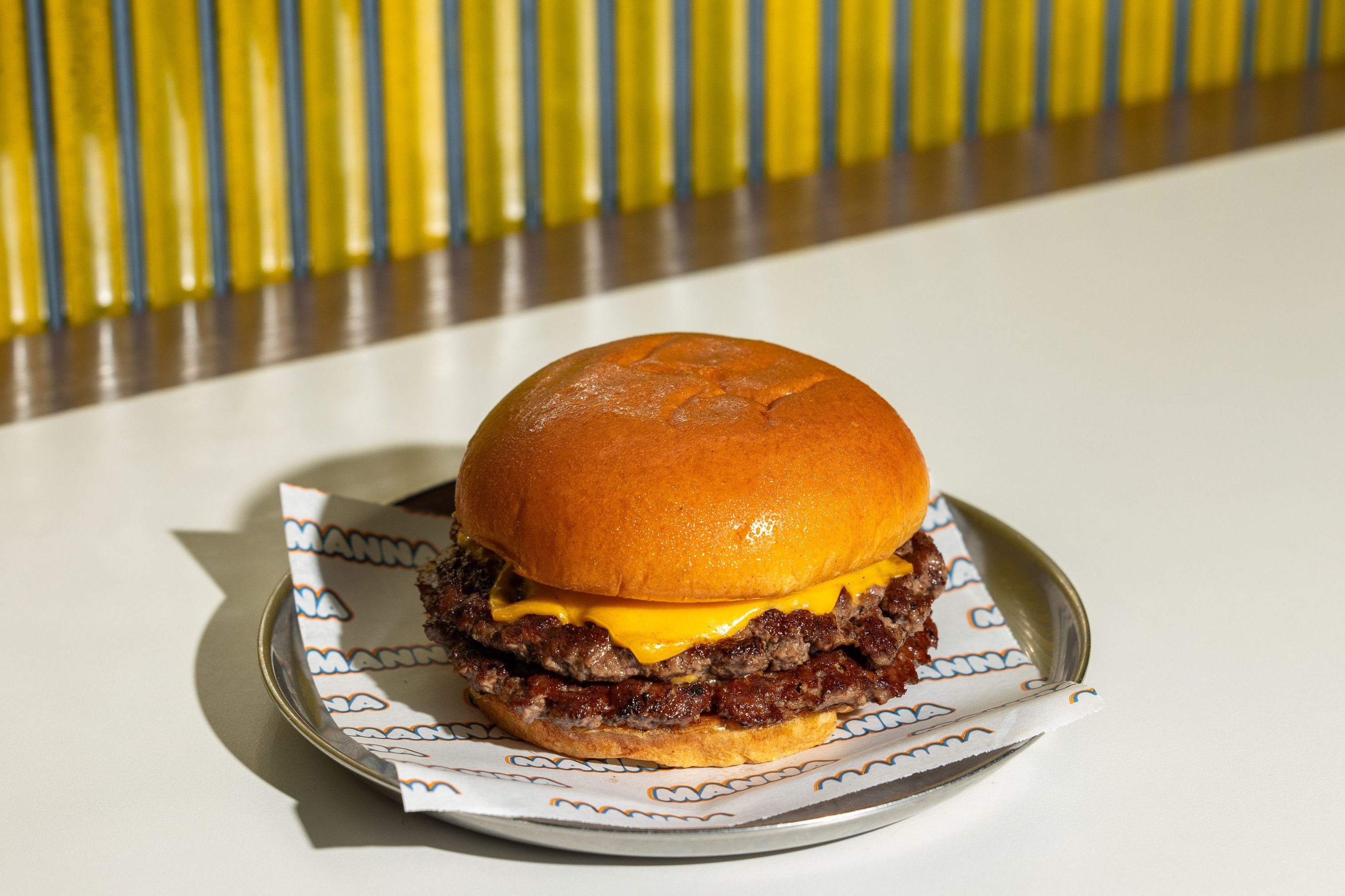 Manna’s signature smashburger – the brand has opened its first standalone UK site in Marylebone (Manna)