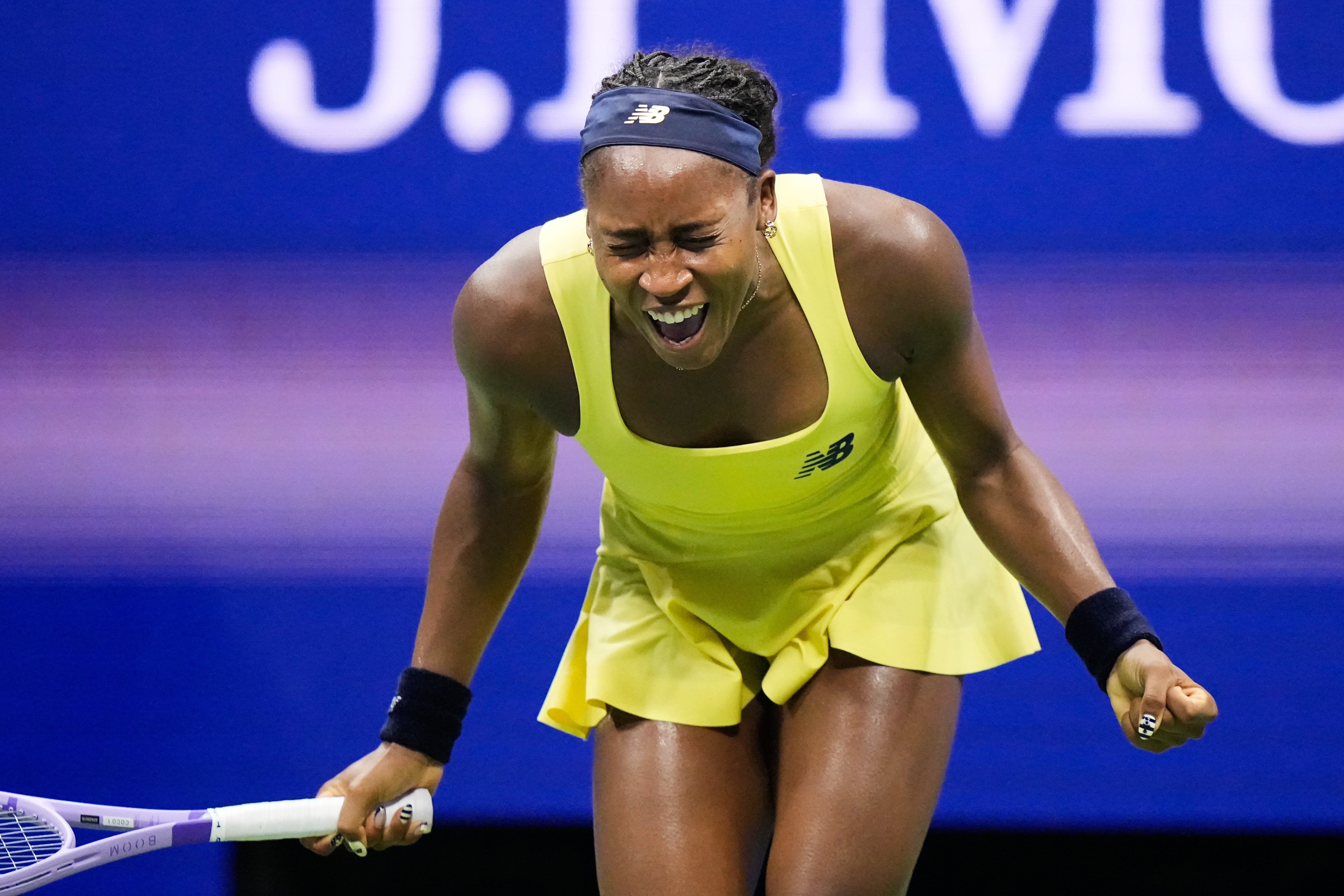 Coco Gauff was critical of those disrupting play (AP Photo/Frank Franklin II) (AP)