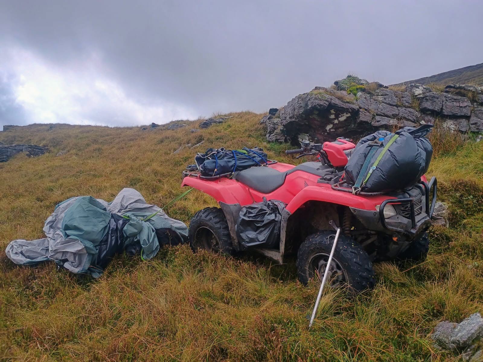 Steffan Edwards, who cleaned up the mess, described it as a ‘shame’ to see the rubbish discarded on the hill