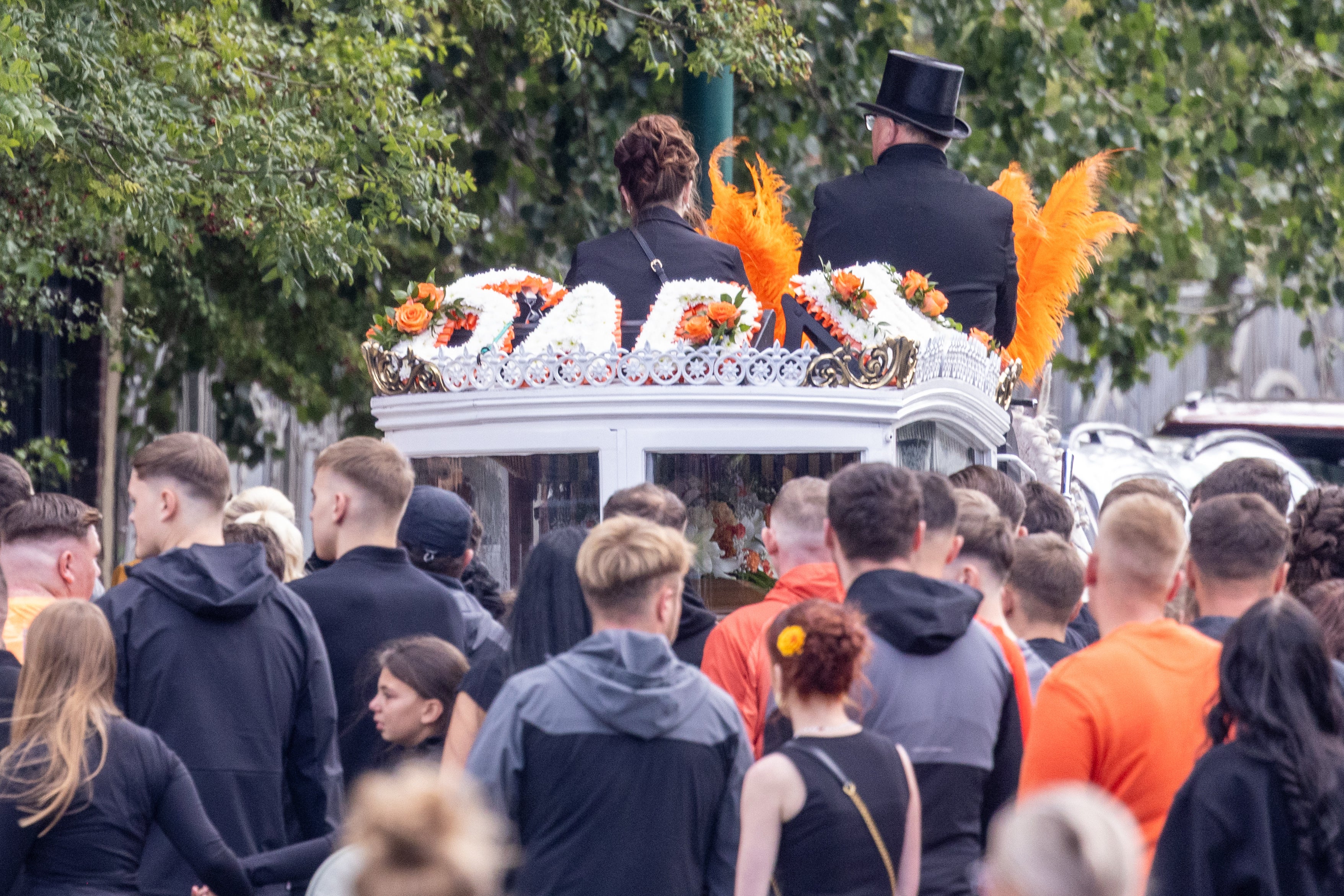 The service took place on Friday afternoon at St John The Evangelist Church in South Bank , Middlesbrough, with those attending wearing black or orange, Mr Matusiak’s favourite colour