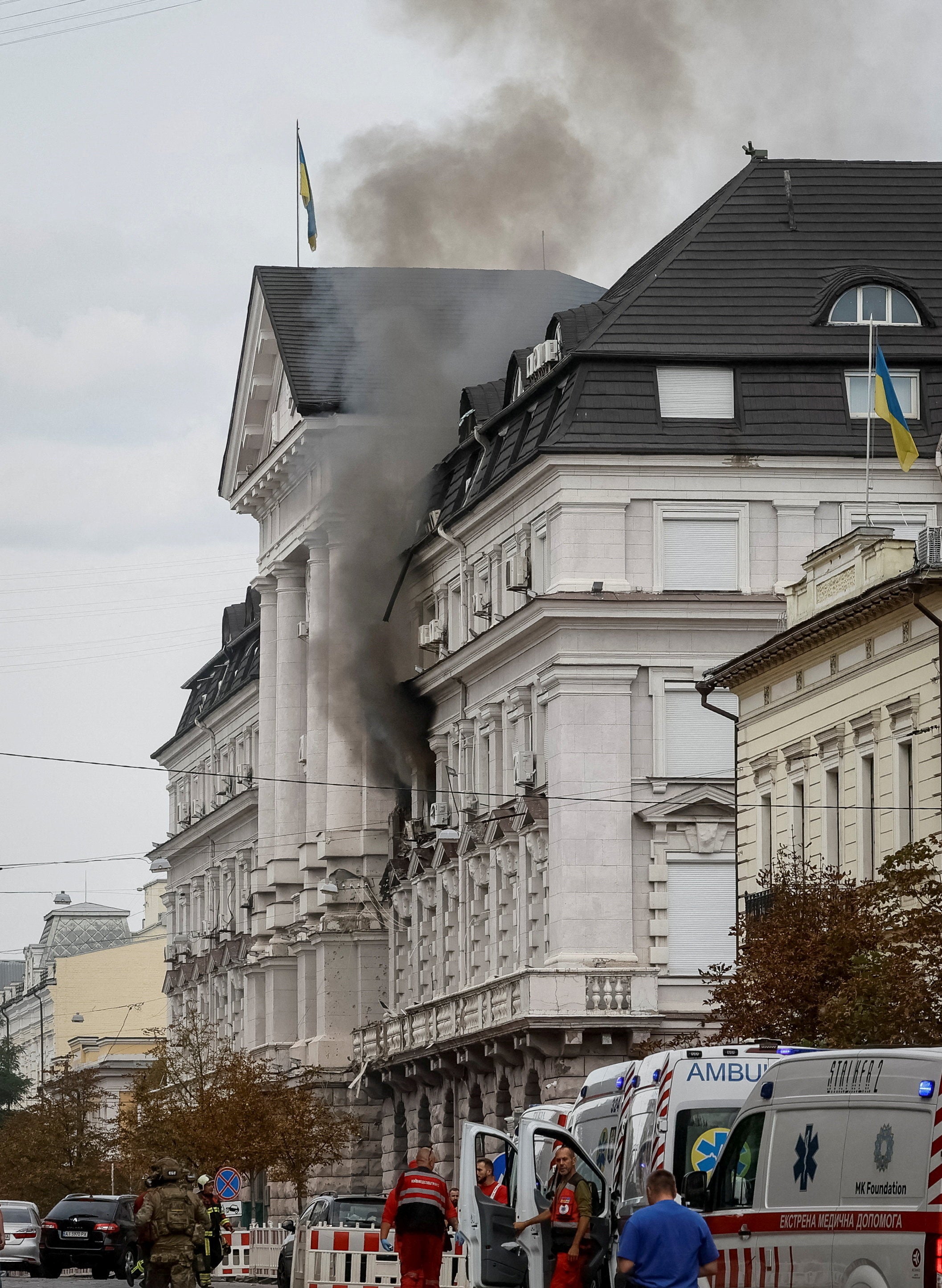 A drone targeted the office of acting head of the SBU Oleksandr Poklad