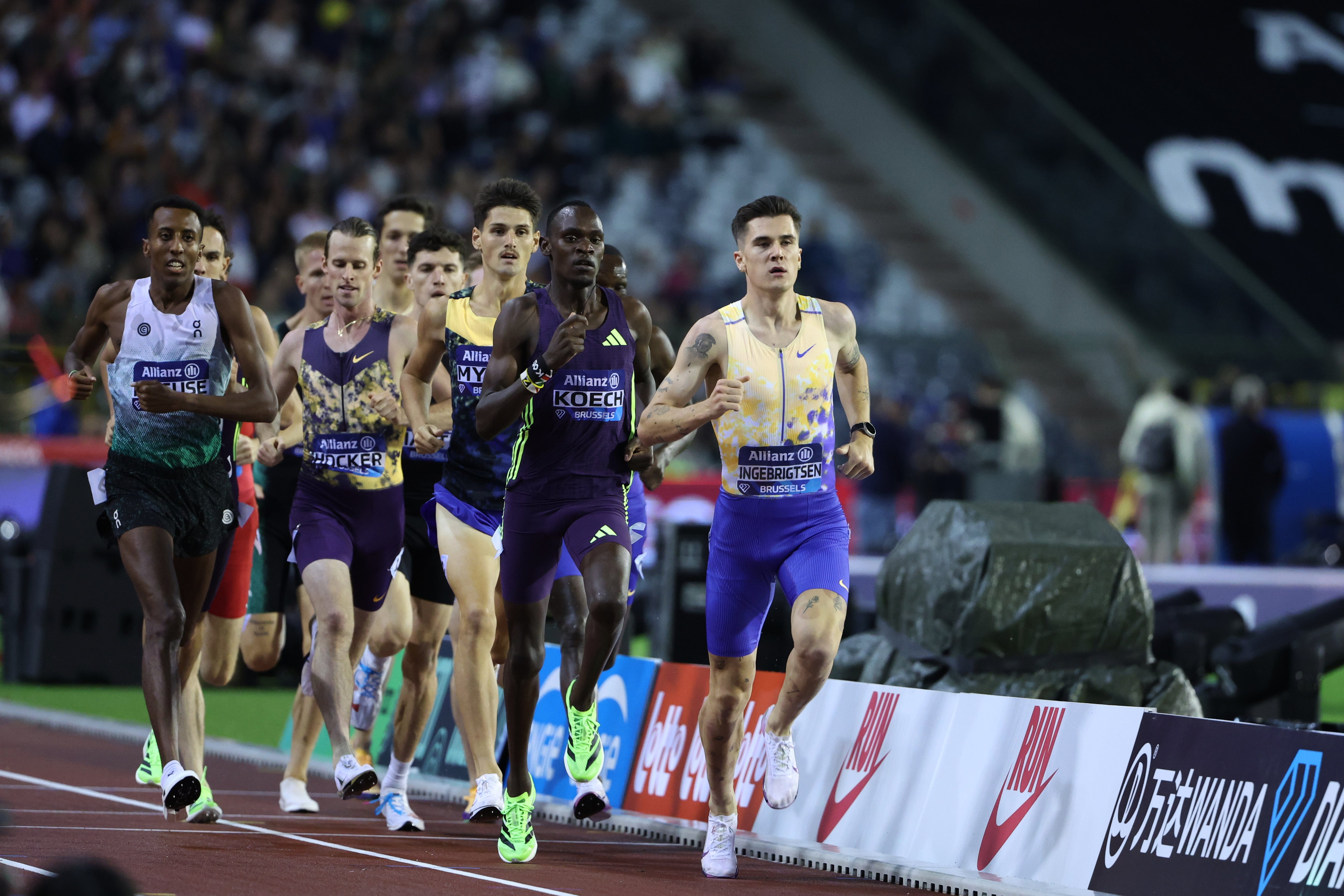Ingebrigtsen was crowded out in the final 150m