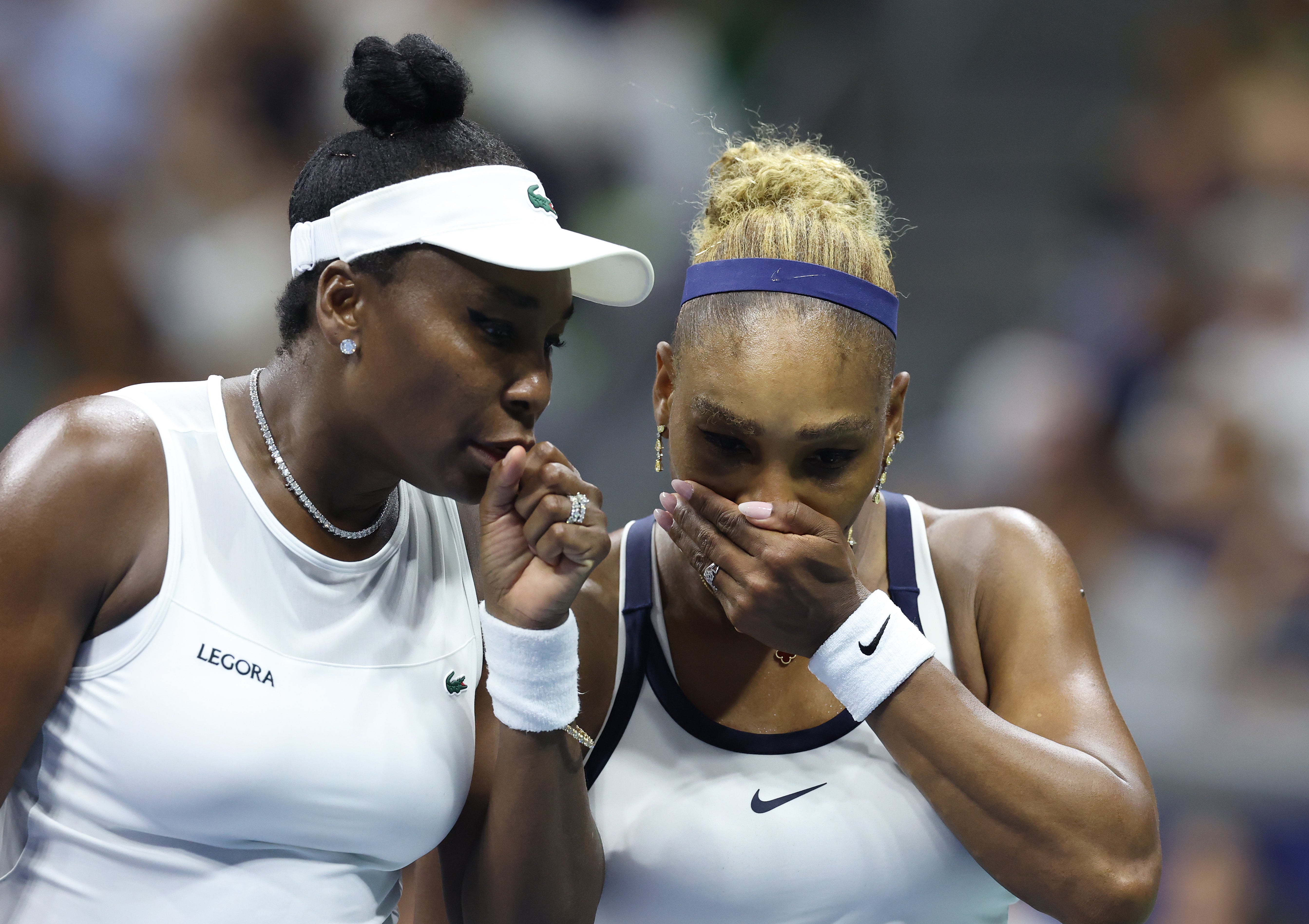 Serena and Venus Williams lost in the doubles on Friday night