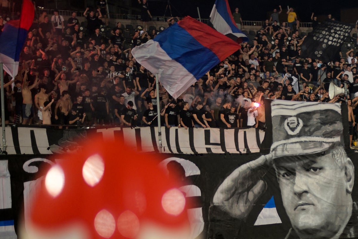Serbian club punished by Uefa over fan chants in honour of war criminal Ratko Mladic