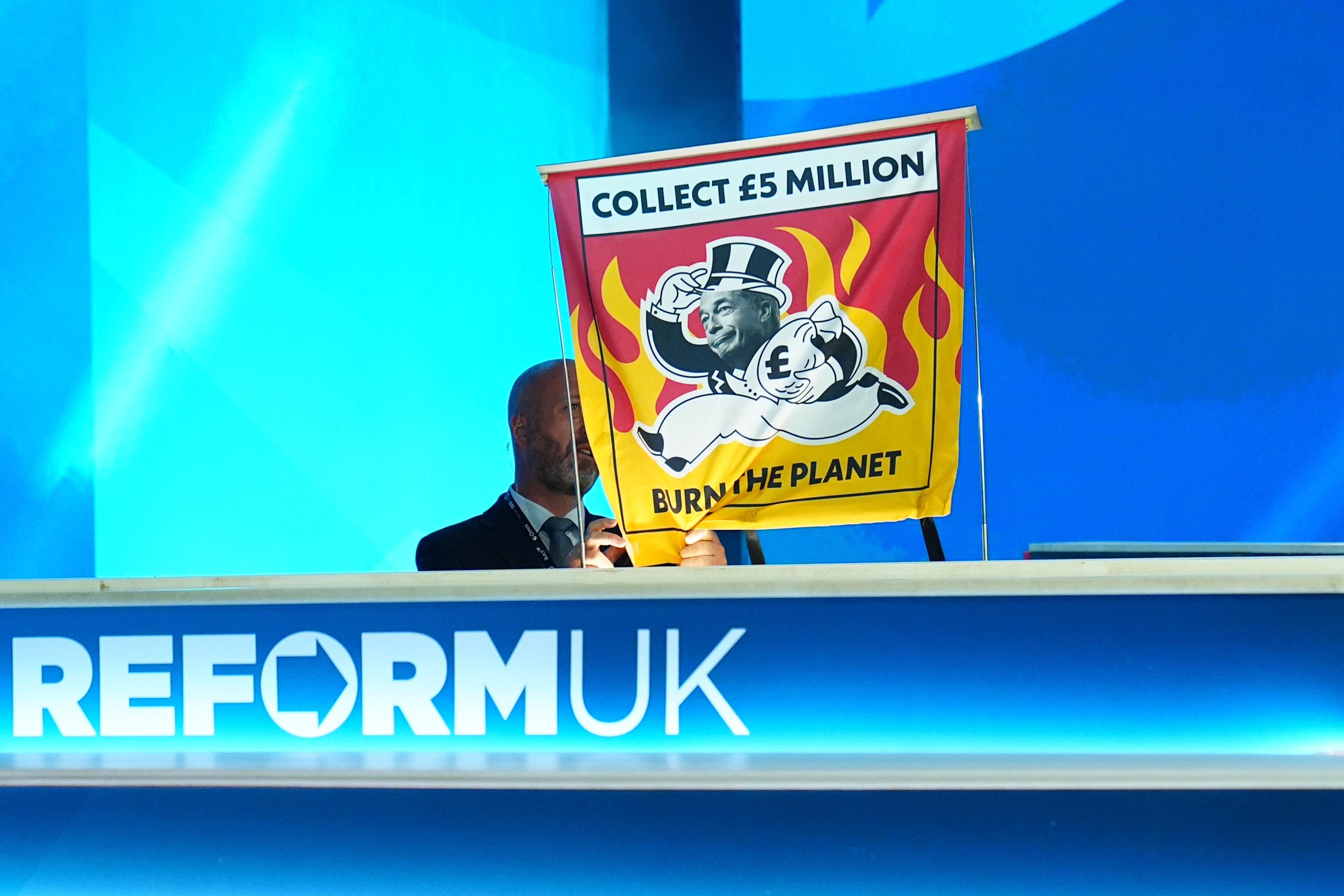 The Reform UK party conference was disrupted by several protests (PA Wire)