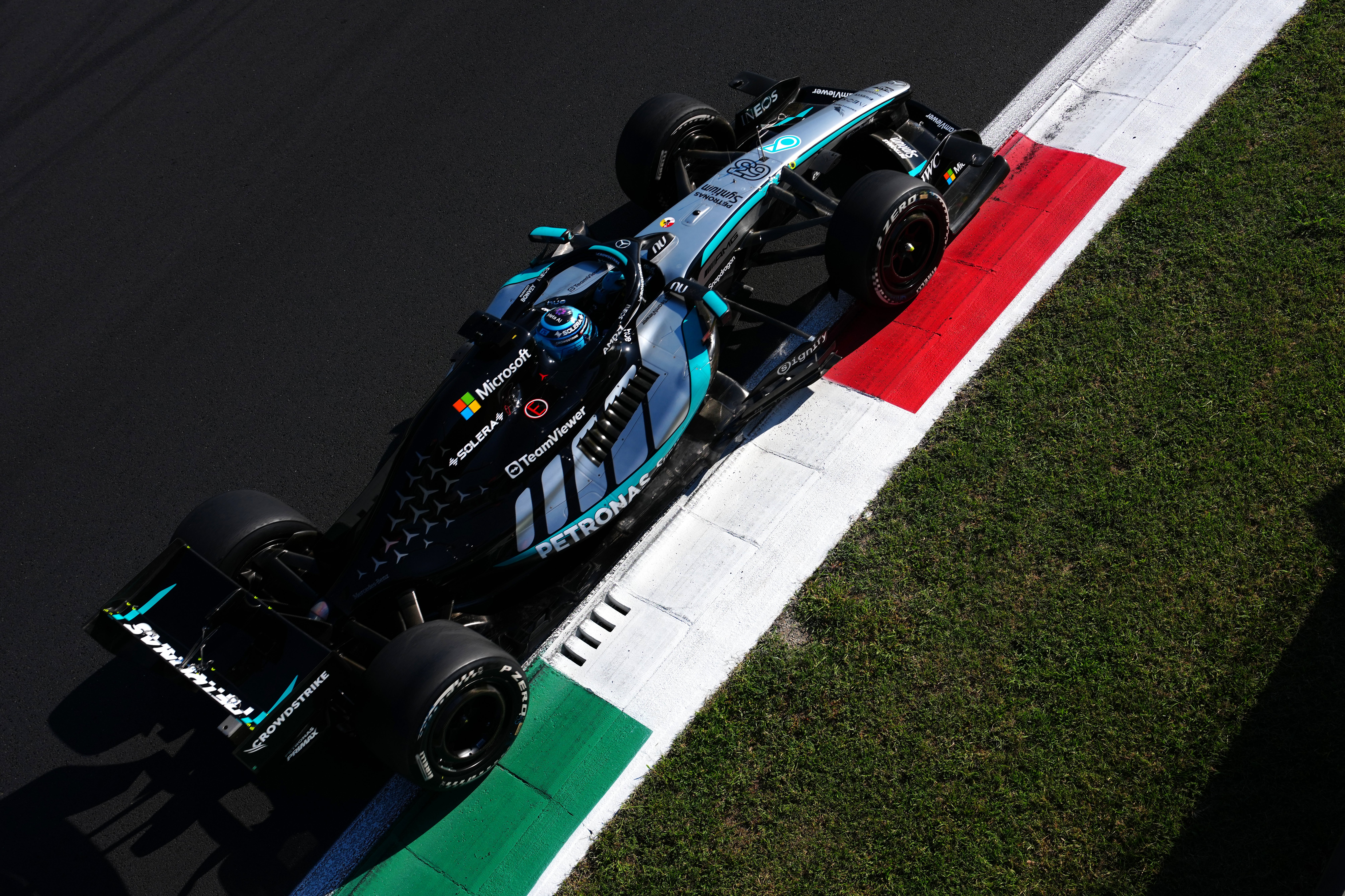 Mercedes’ George Russell set a commanding pace in final practice (Bradley Collyer/PA)