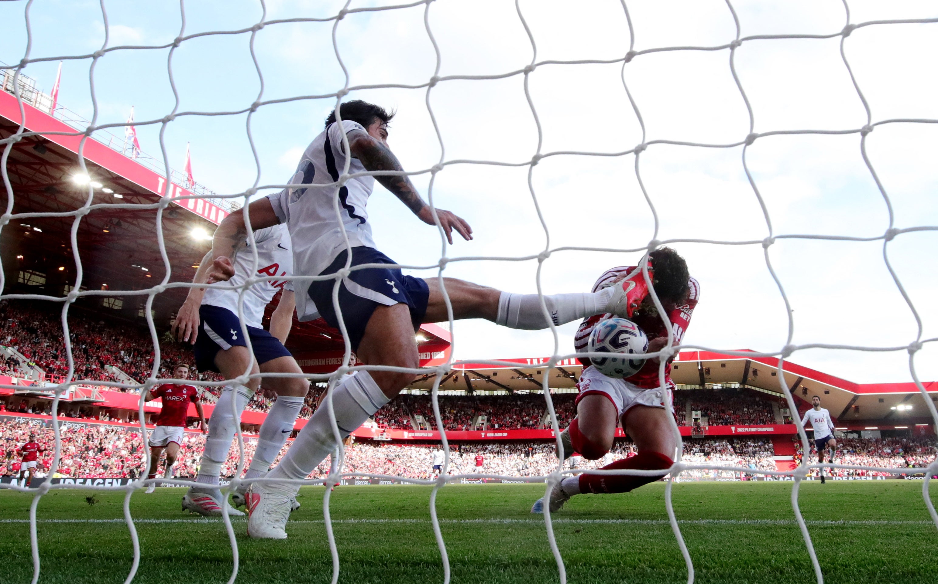 Williams raised his hands to protect his face from Tonali’s boot - but was ruled to have made contact with his arm