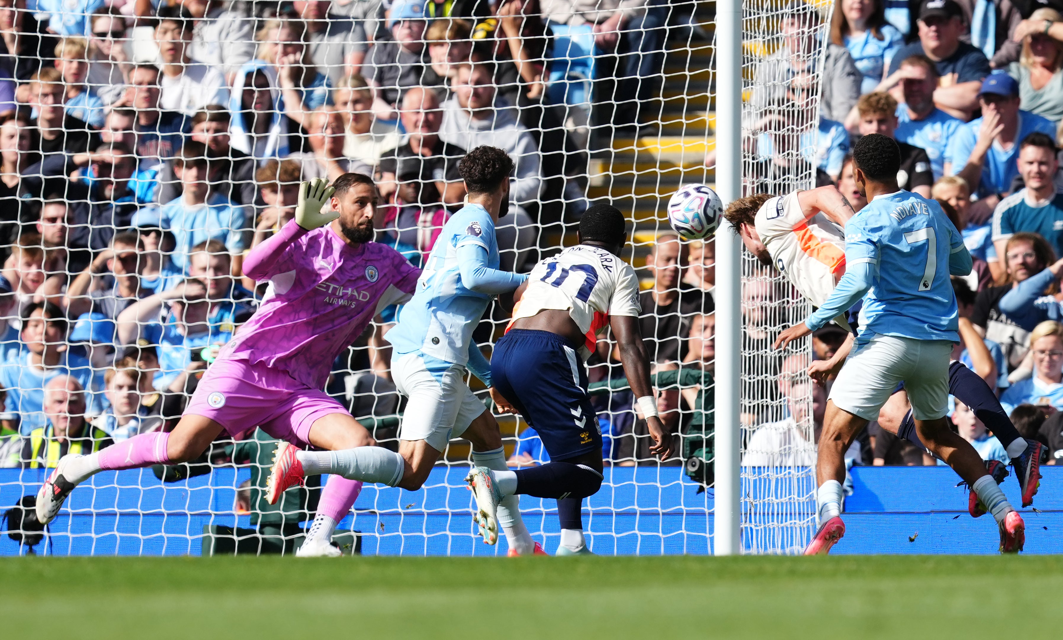 Gianluigi Donnarumma was called into several crucial saves