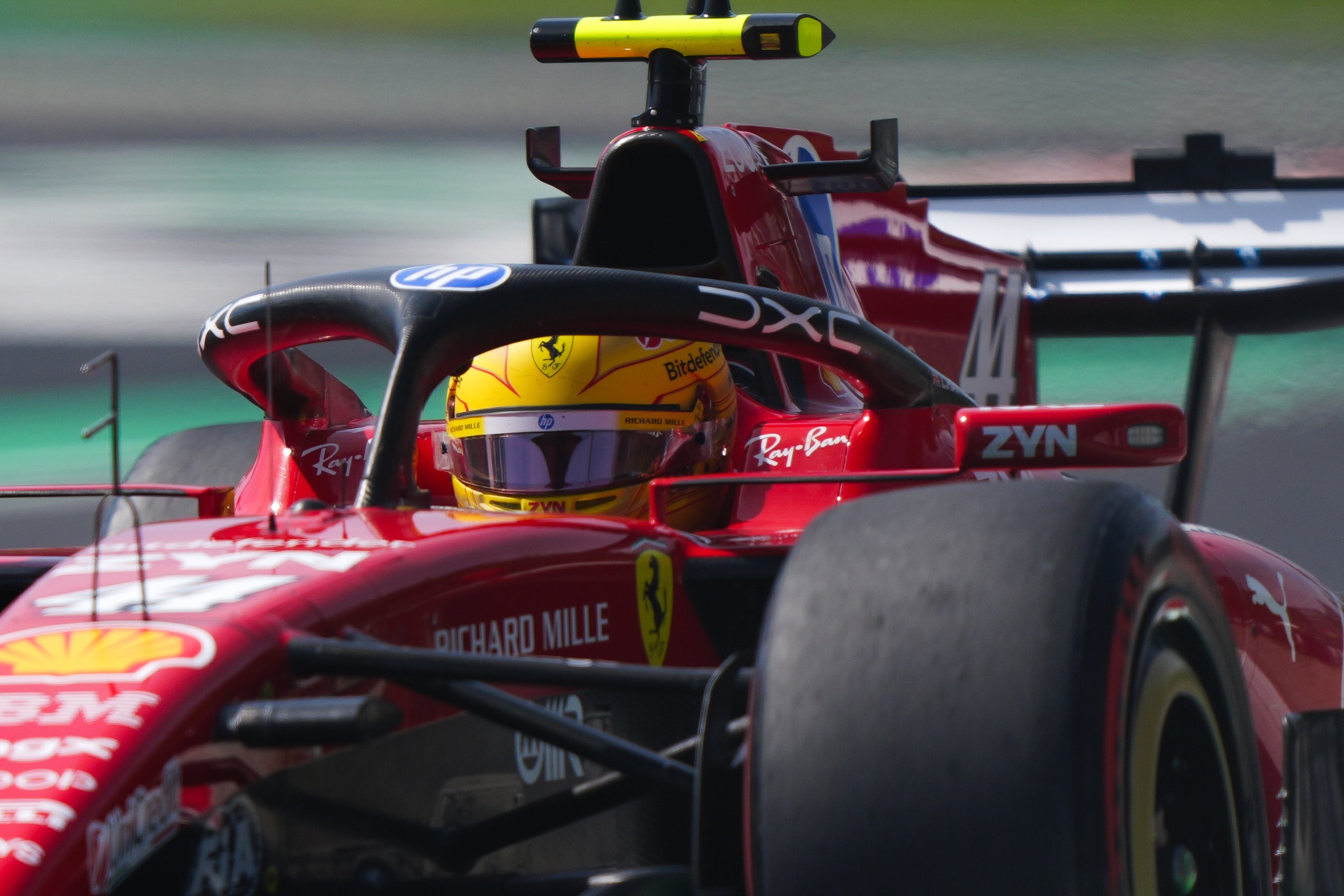 Lewis Hamilton qualified fifth but he will start Sunday’s race one place better off in fourth (Bradley Collyer/PA)