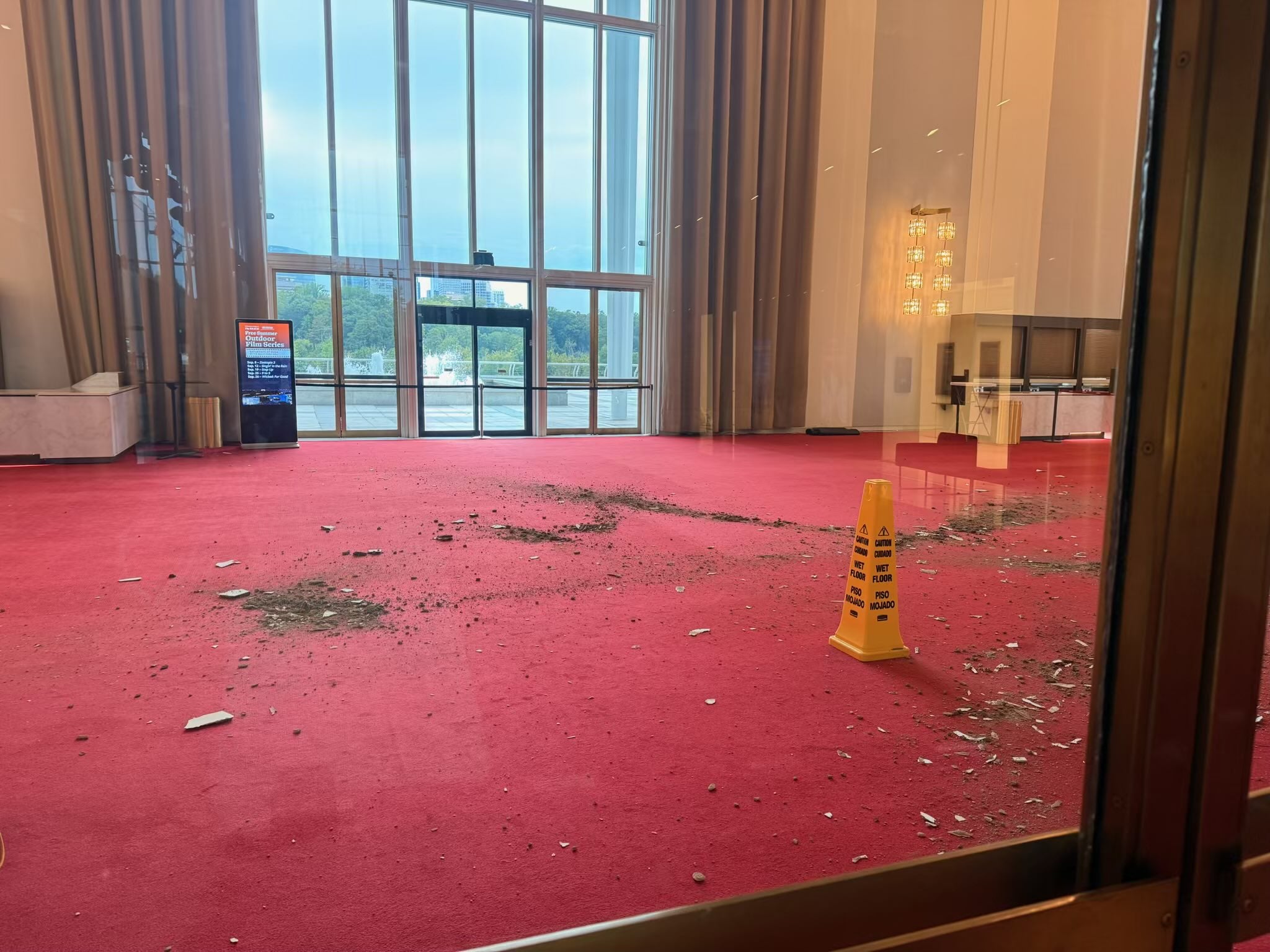 Part of the Kennedy Center's ceiling collapsed, sparking calls to allow for President Donald Trump's renovations