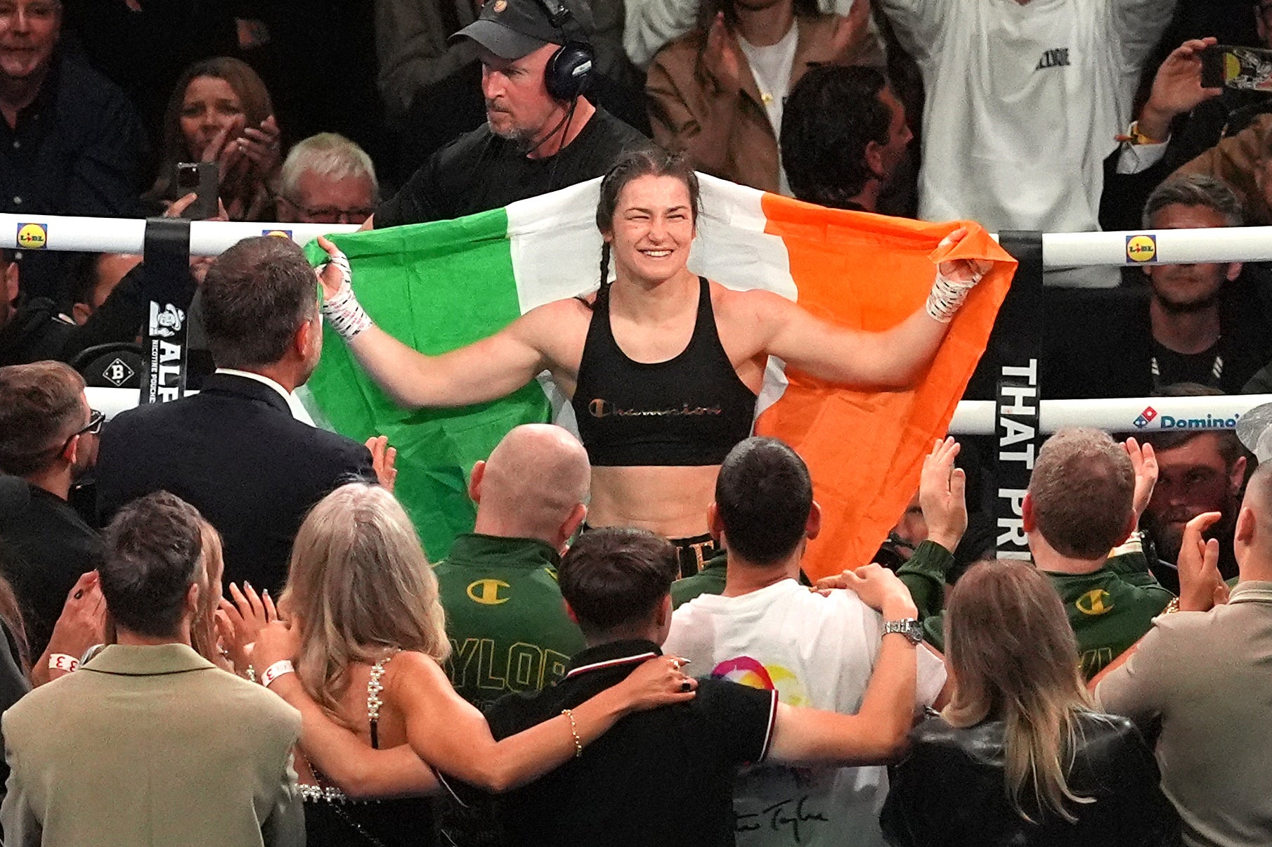 Katie Taylor after her retirement fight in Dublin