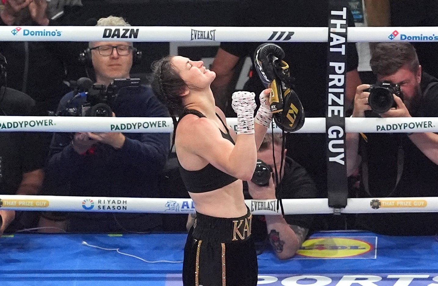 Katie Taylor won in front of her home crowd (Brian Lawless/PA)