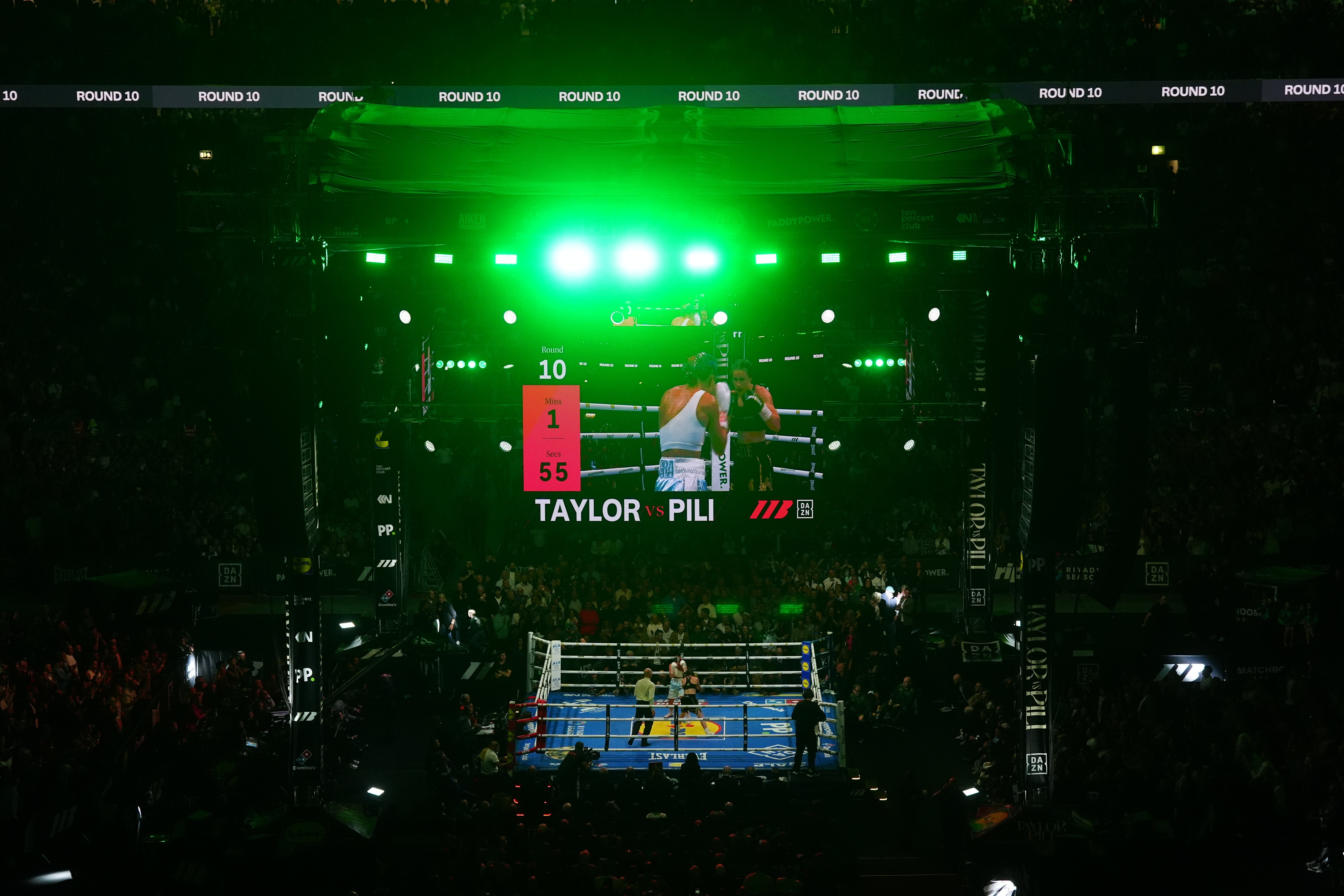 Katie Taylor secured victory (Brian Lawless/PA)