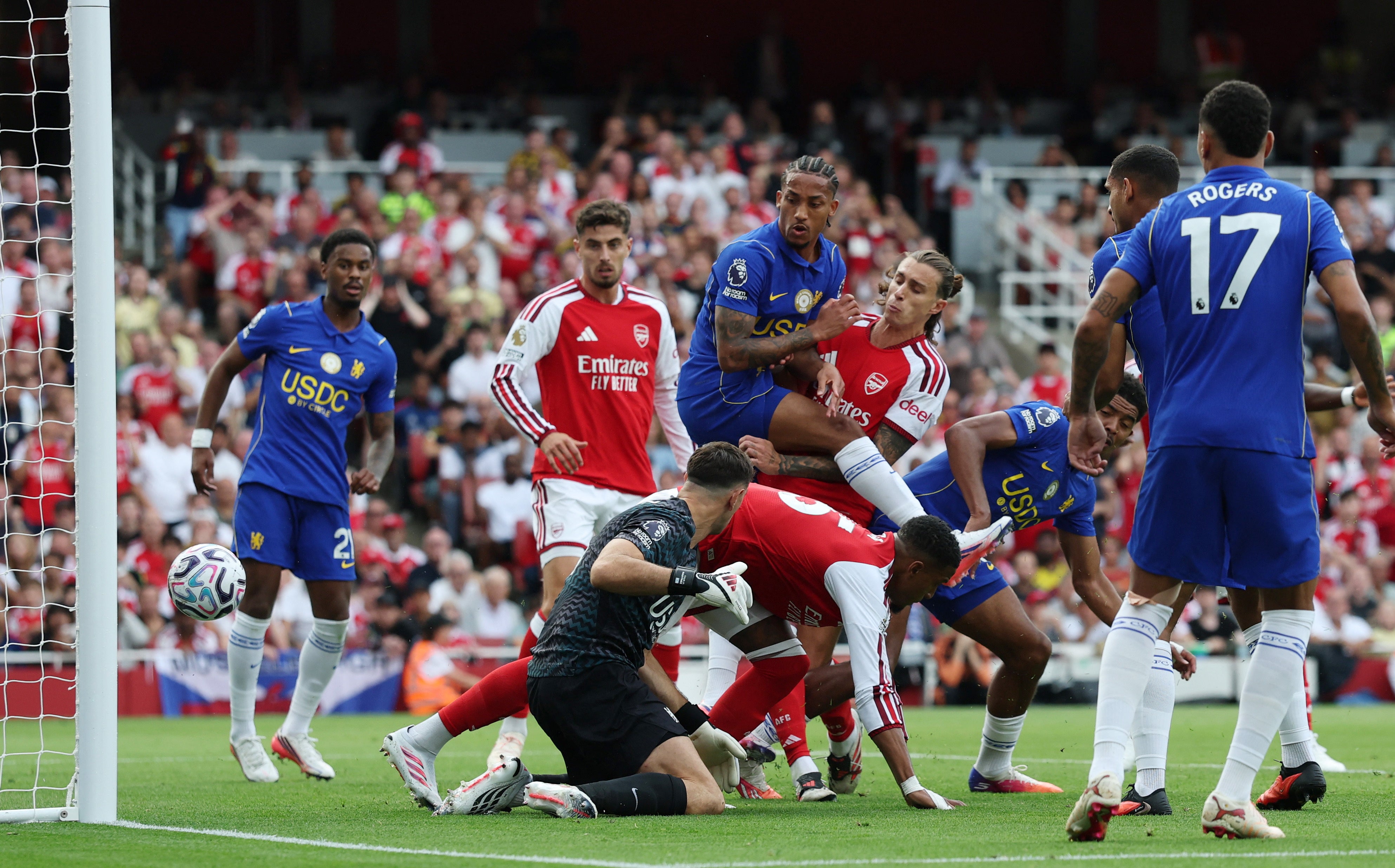 Riccardo Calafiori bundled the ball home