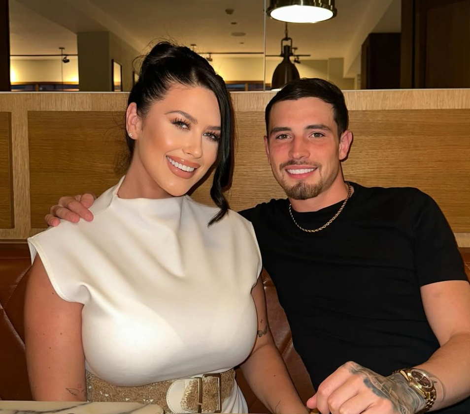 Ditchfield with her partner Aaron Summers