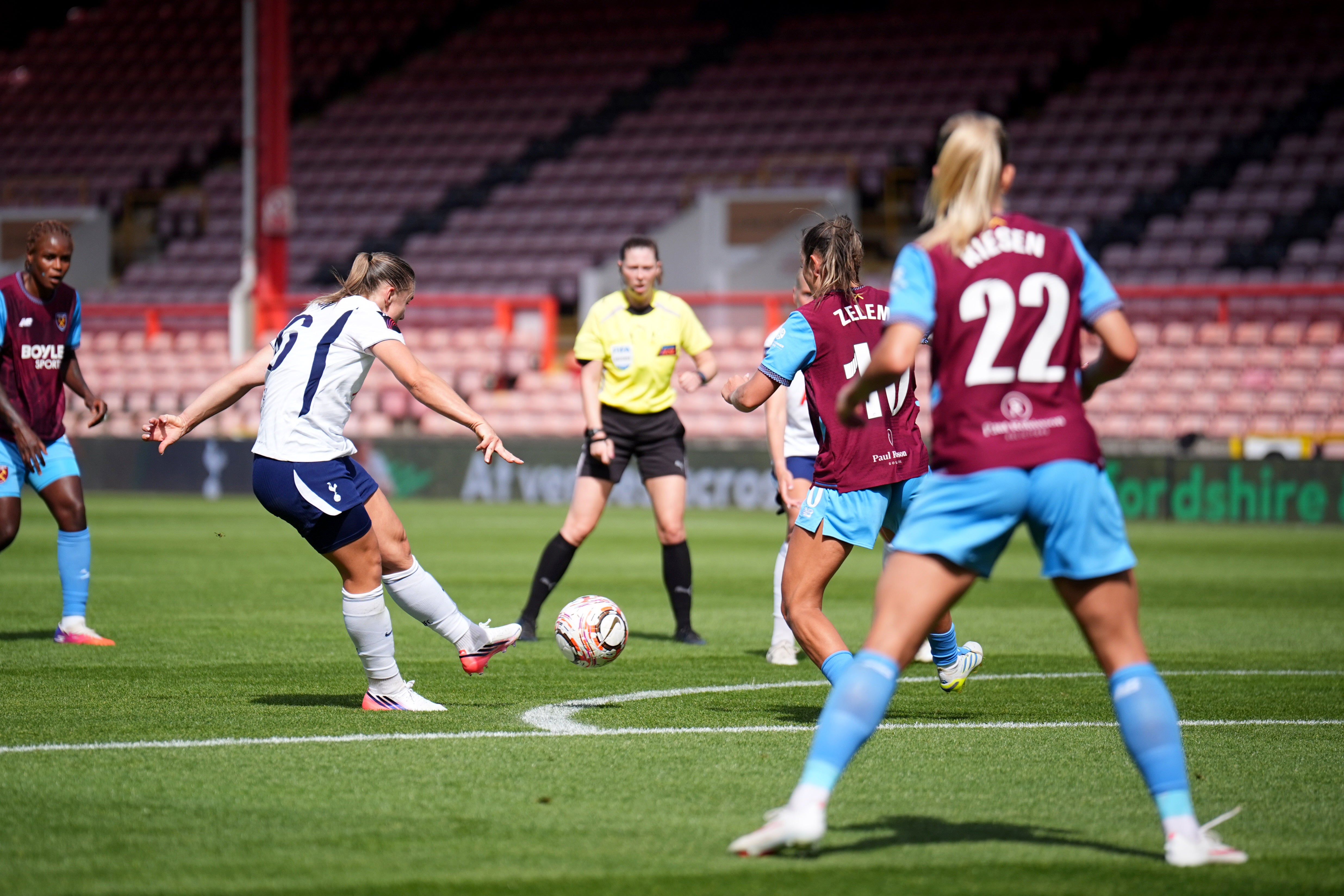 Kirsty Hanson scored twice for Tottenham