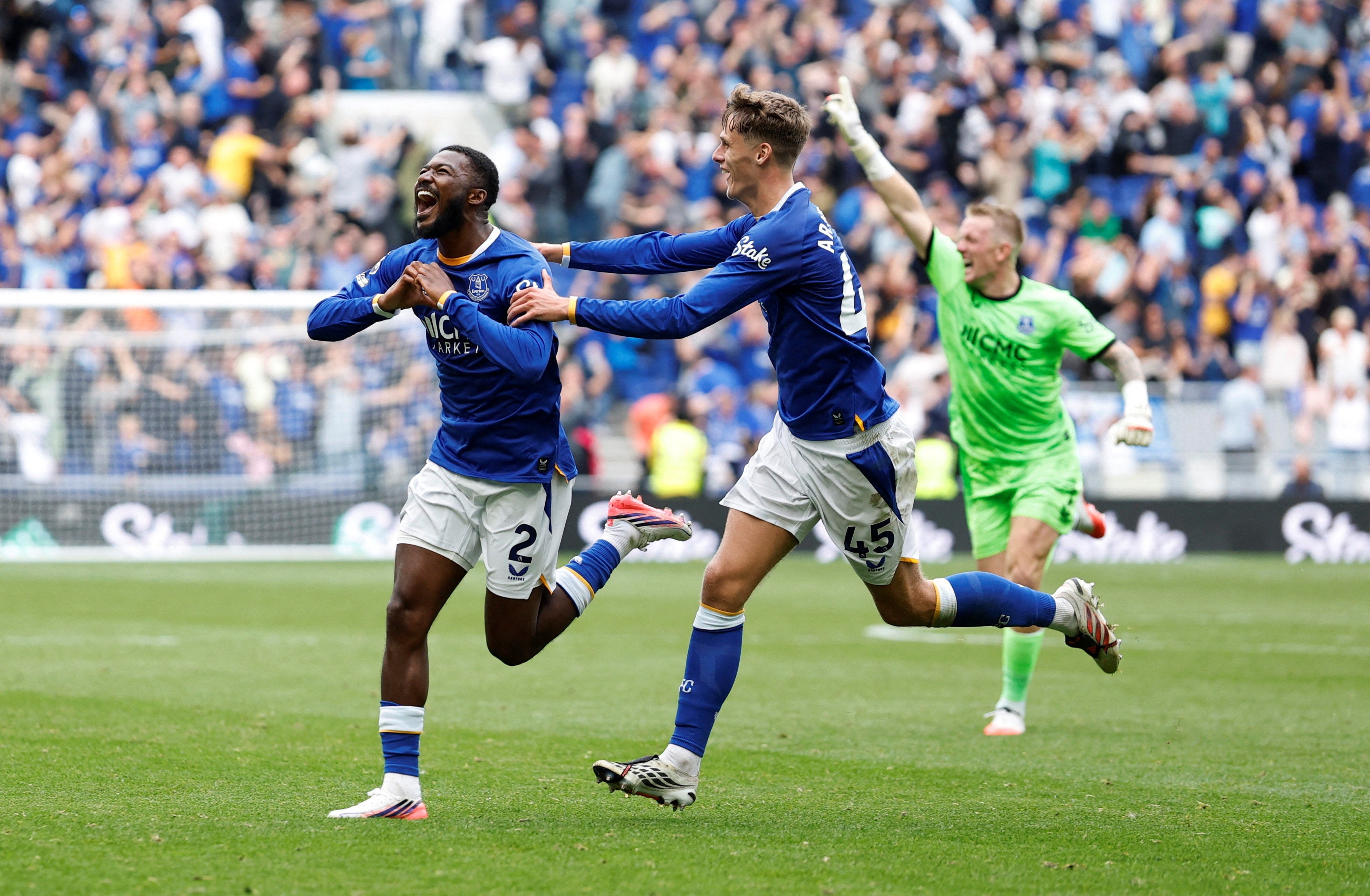 The new boy celebrated his debut goal with gusto