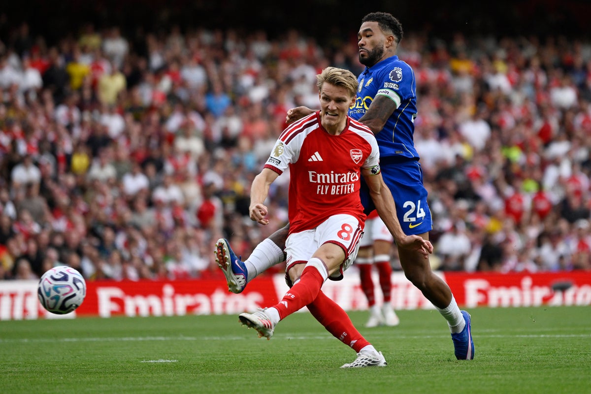 Arsenal v Chelsea LIVE: Odegaard fires Gunners in front in chaotic Premier League derby