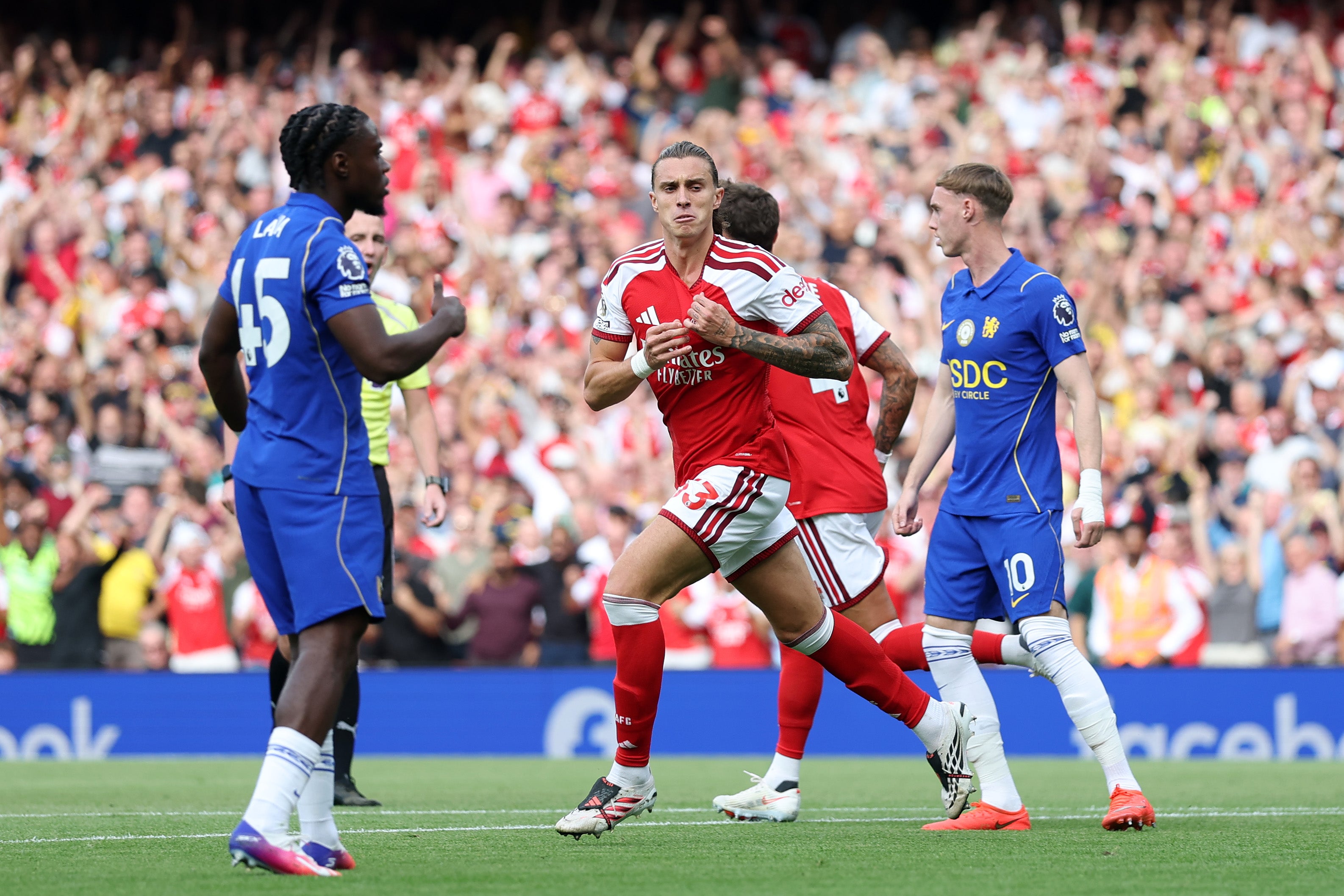 And celebrated his presumed equaliser