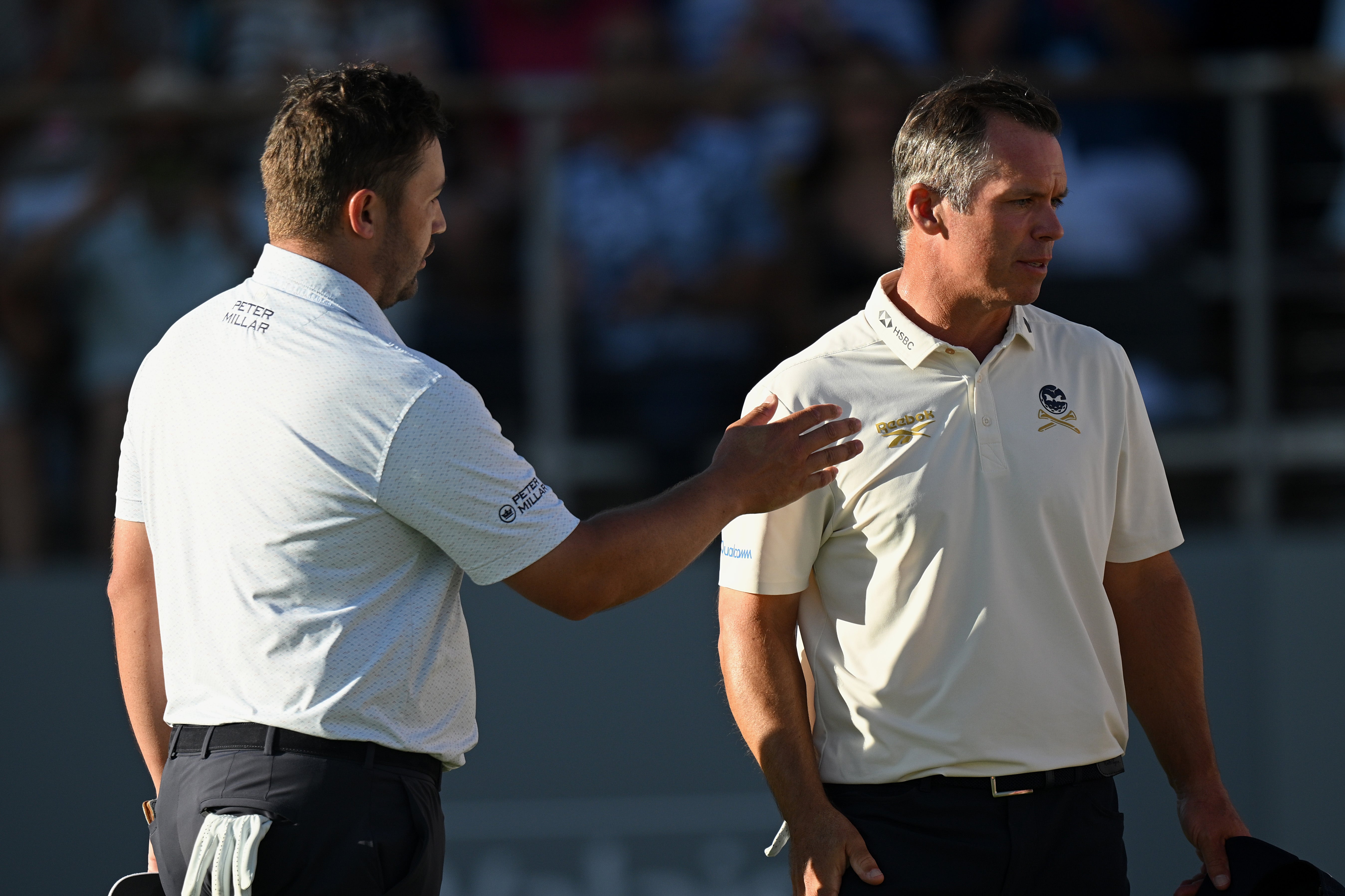 Paul Casey (right) was beaten by Thriston Lawrence (left) after a four-hole play-off