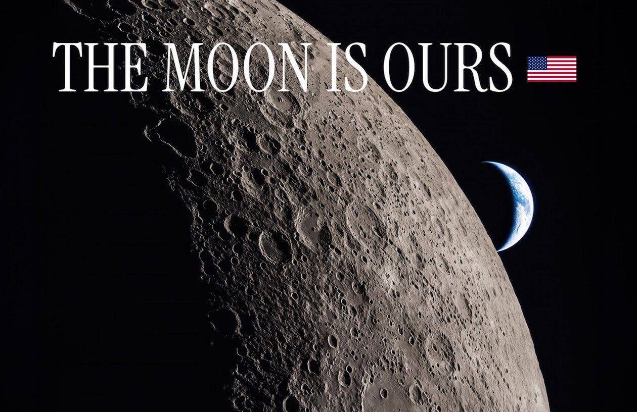 Shortly after Trump’s post about relabeling New Mexico, he shared an image of the moon on Truth Social, with the caption 'The moon is ours' (Donald Trump via Truth Social)