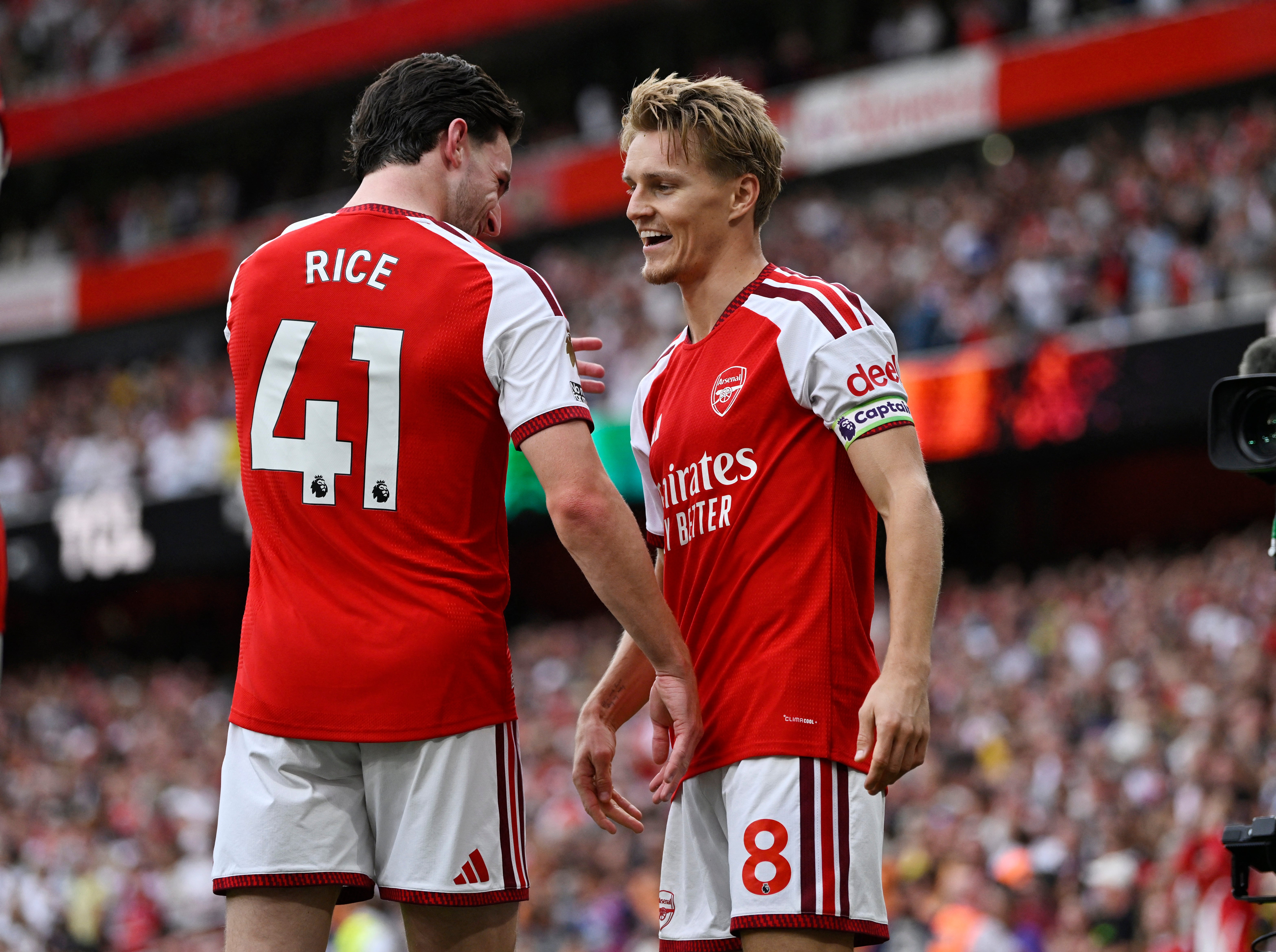 Martin Odegaard scored the winner as the Gunners maintained their 100% record