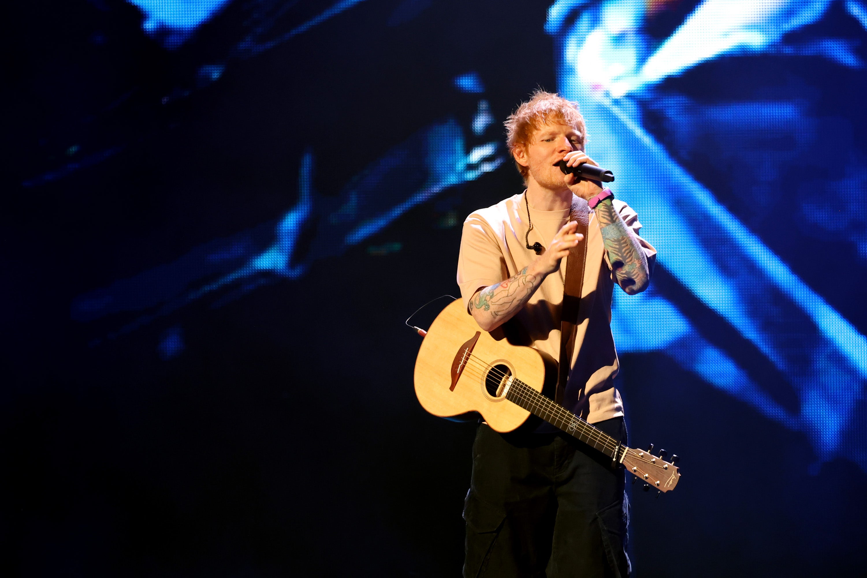 Macklemore is scheduled as the support act for eight more dates on Sheeran’s Loop tour in the U.S. until November