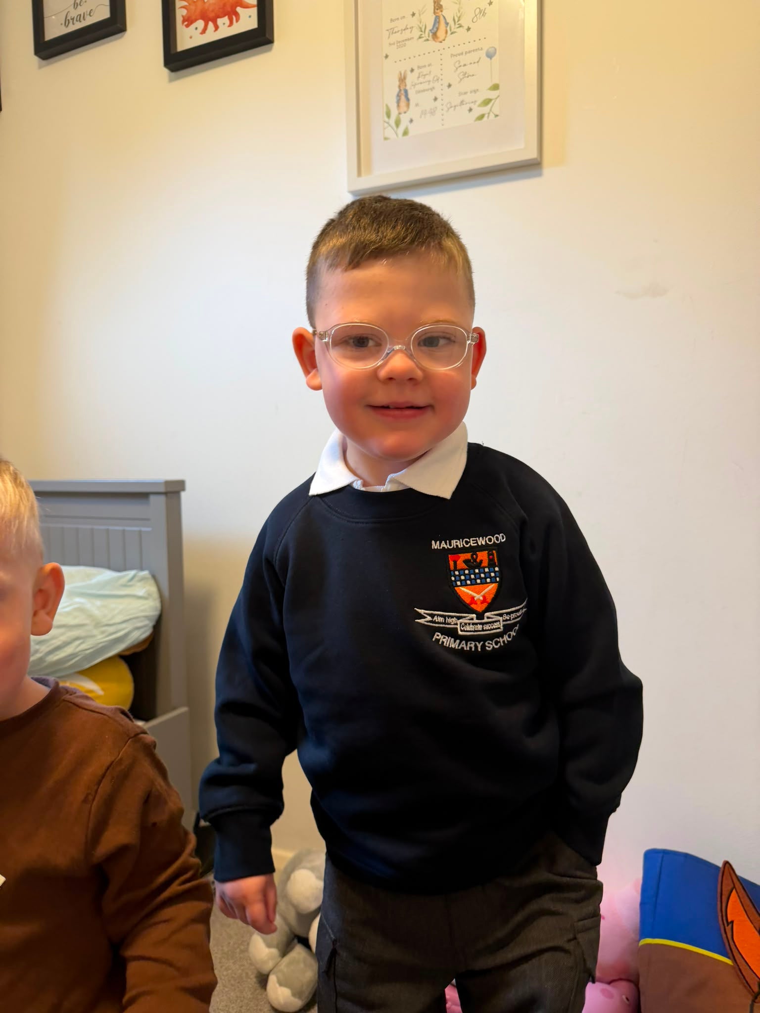 Joey on his first day at school