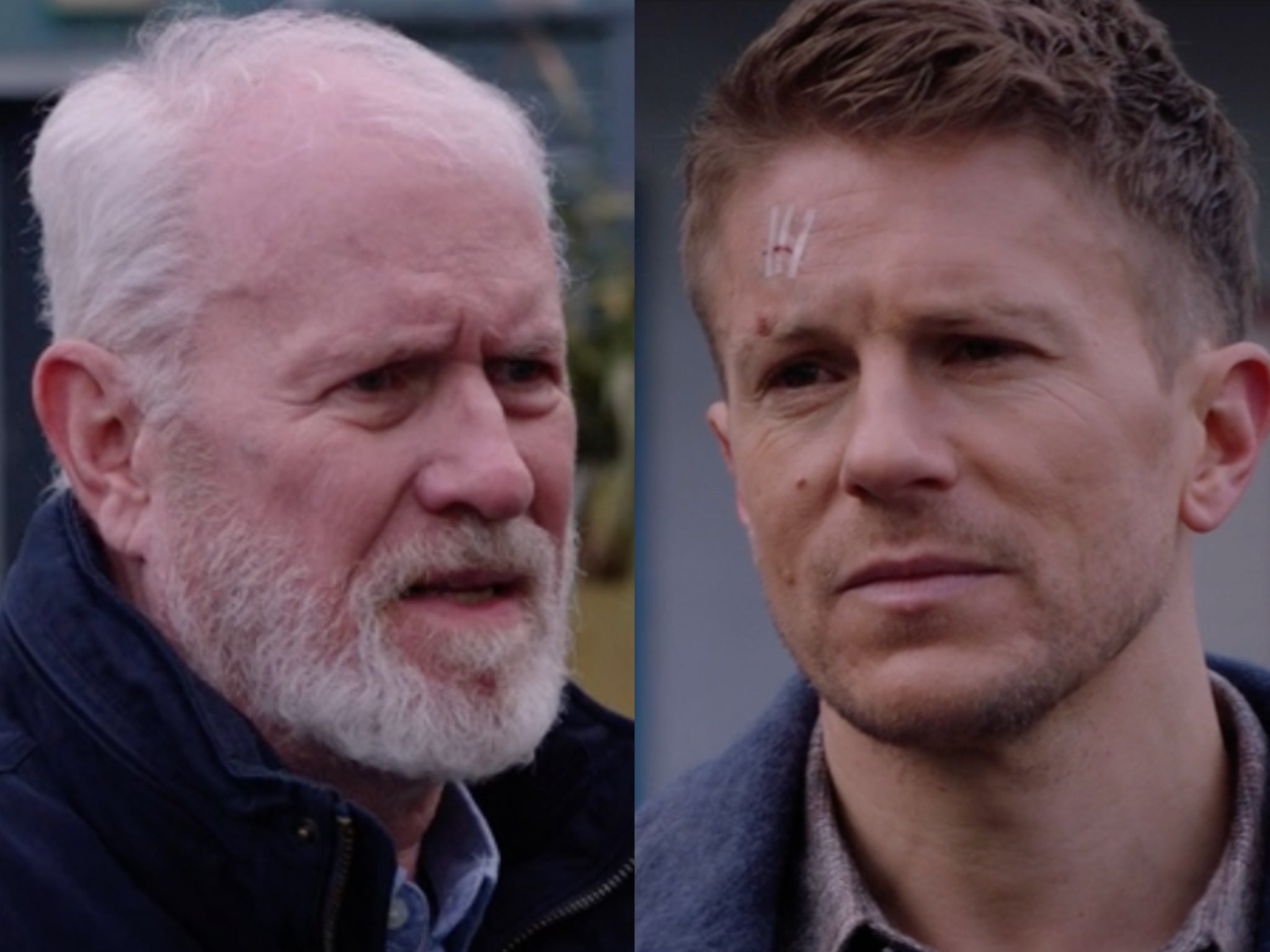 Derek Thompson and George Rainsford returned for 'Casualty's 40th anniversary