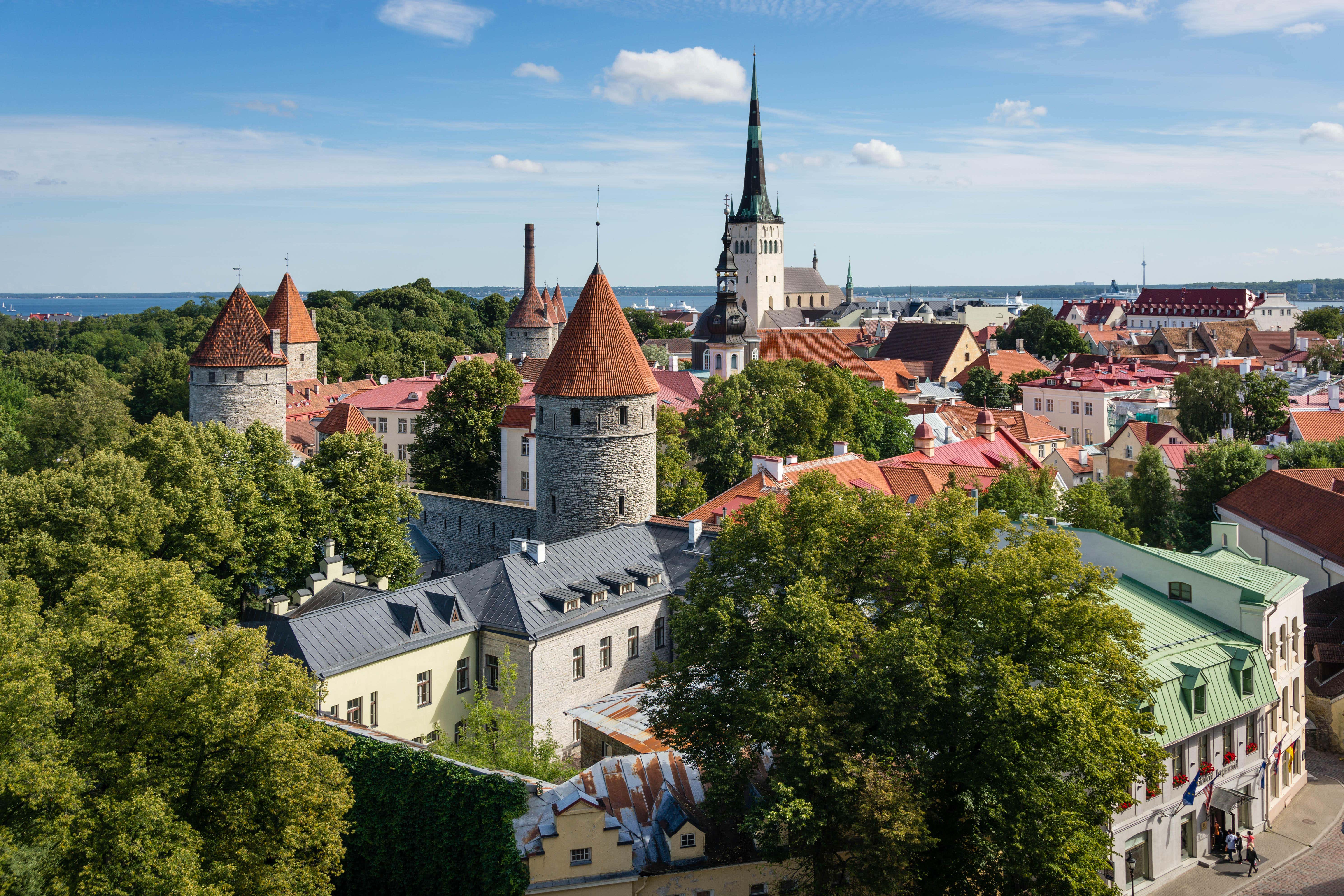 The Patkuli Viewing Platform offers a panoramic view of Tallinn’s medieval Old Town