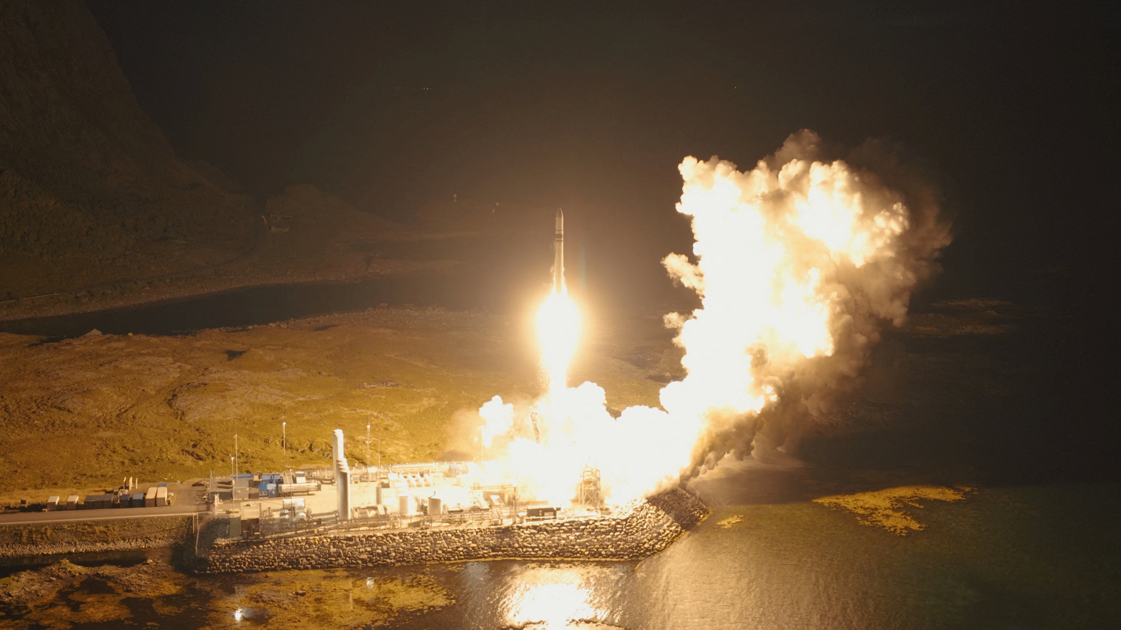 Germany's Isar Aerospace rocket is launched into space from a base in Andoeya, Norway